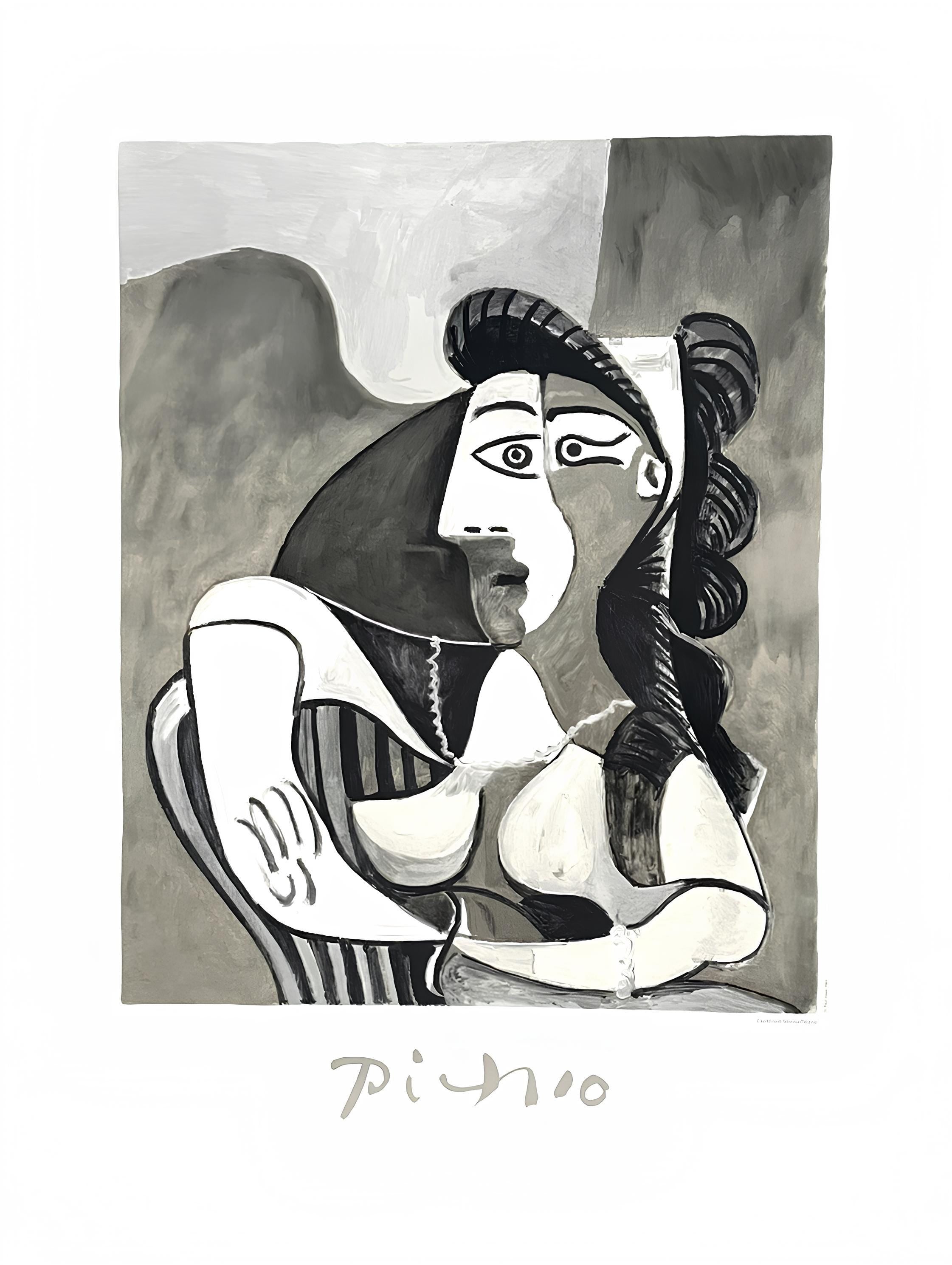 Pablo Picasso, Femme accoudée au fauteuil, Marina Picasso Collection, Official Limited Edition Lithograph