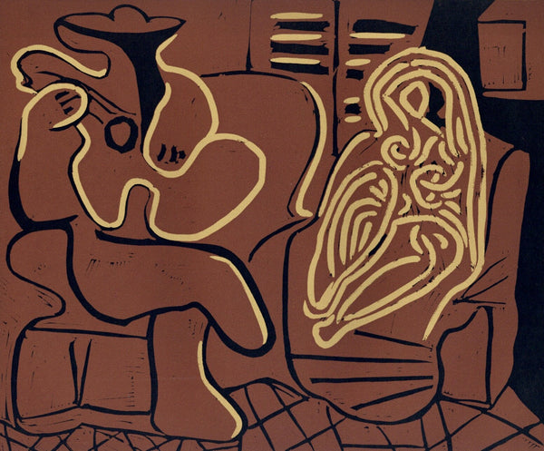 Pablo Picasso, The Aubade with a Reclining Woman (Orozco 214), Grabados al linóleo, Limited Edition Linocut