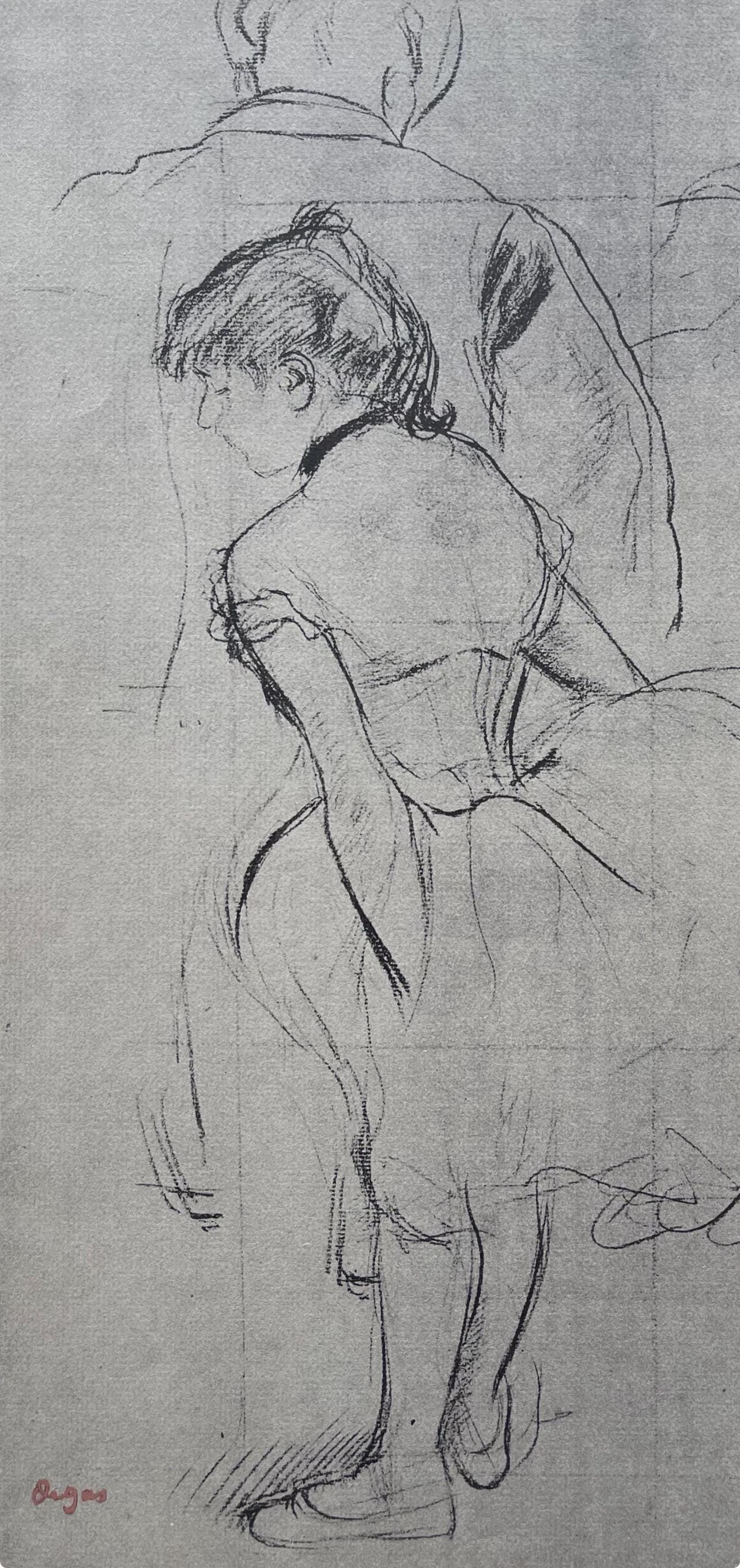 Edgar Degas, Dancer arranging her dress, Ten Ballet Sketches, Limited Edition Lithograph