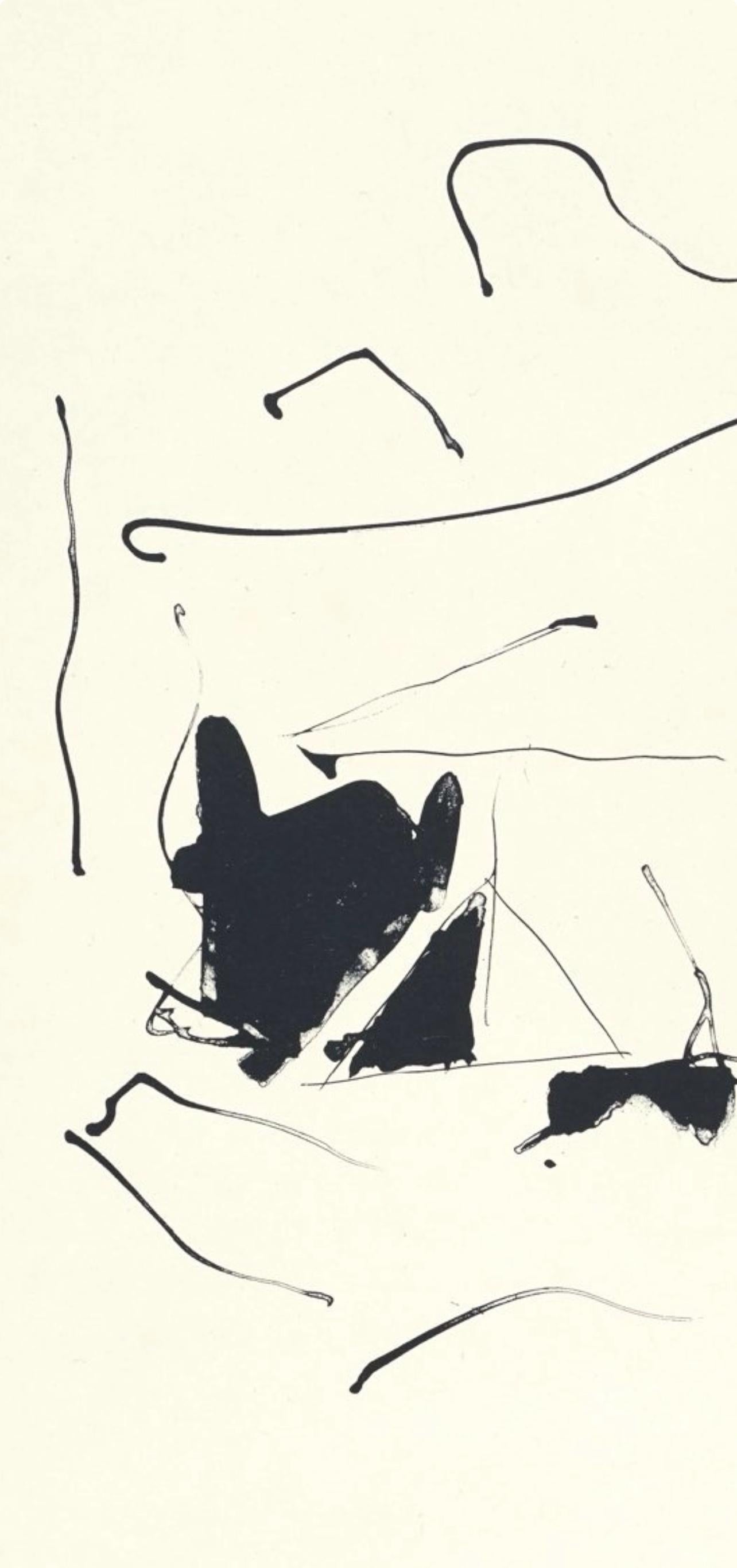 Robert Motherwell, Burnt Water (Belknap 354-380; Engberg/Banach 415-441), Three Poems, Limited Edition Lithograph