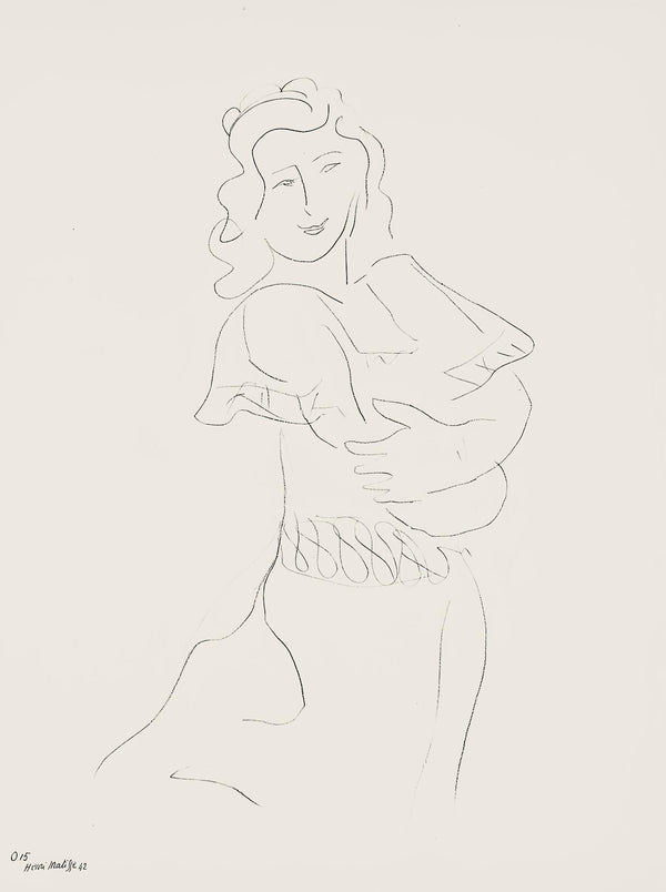 Henri Matisse, Série O, var. 15 (Duthuit 9), Henri Matisse, Dessins, Thèmes et variations, Limited Edition Lithograph