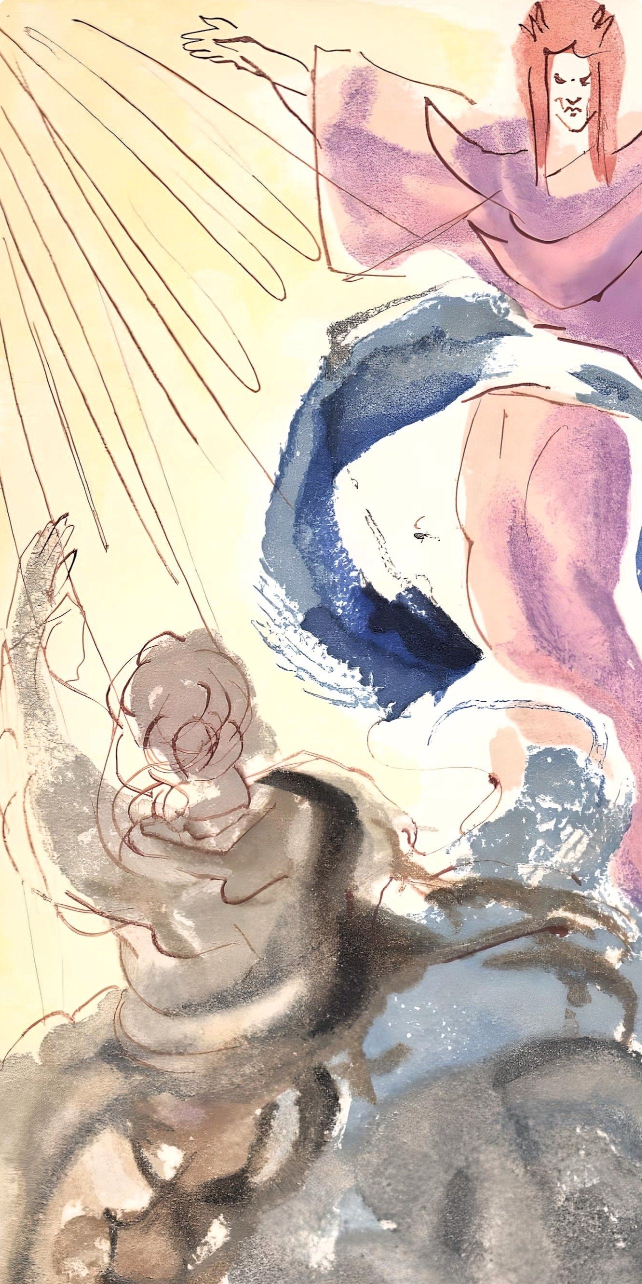 Salvador Dali, Piccarda Donati (Michler/Löpsinger 1039-1138; Field 189-200), La Divine Comédie, Limited Edition Woodcut
