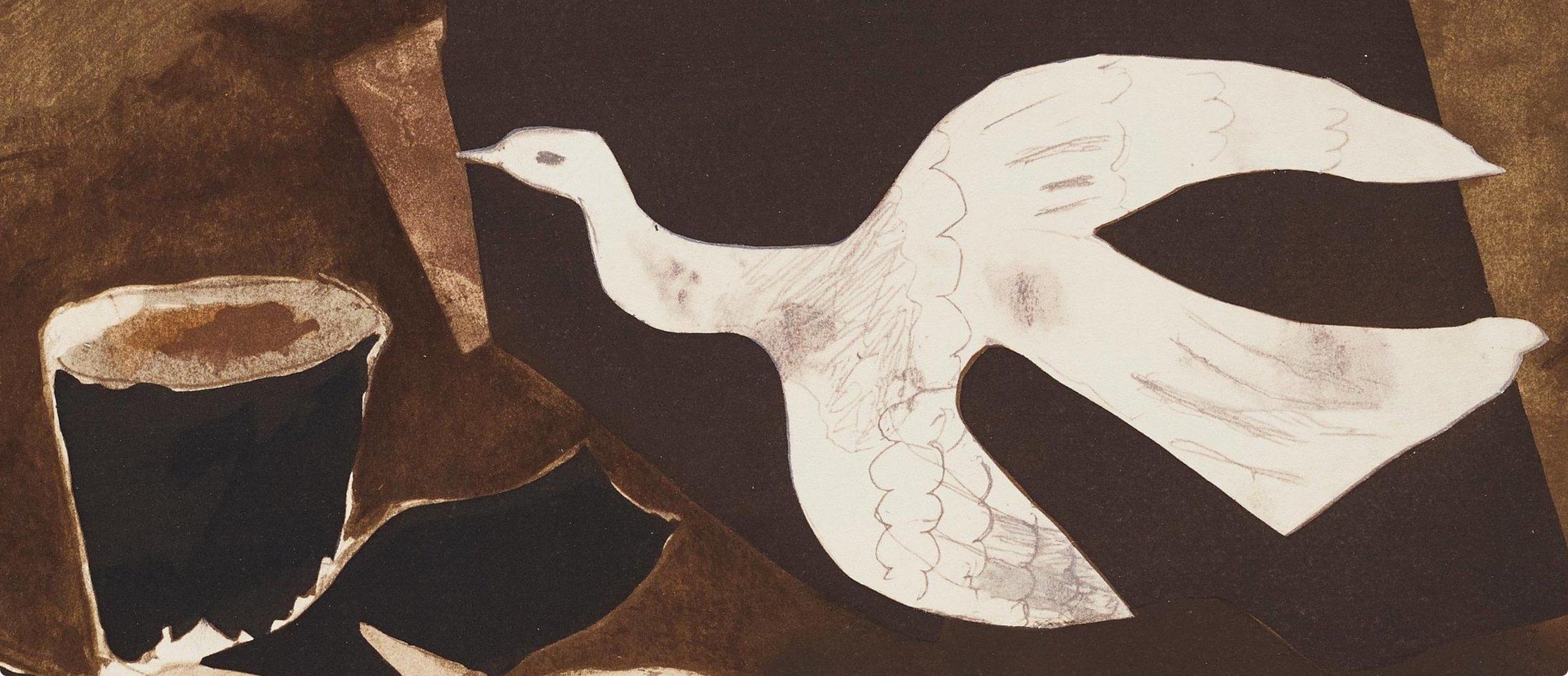 Georges Braque, Composition, Braque Espaces, 13 Dessins, Lavis, Aquarelles, Limited Edition Lithograph