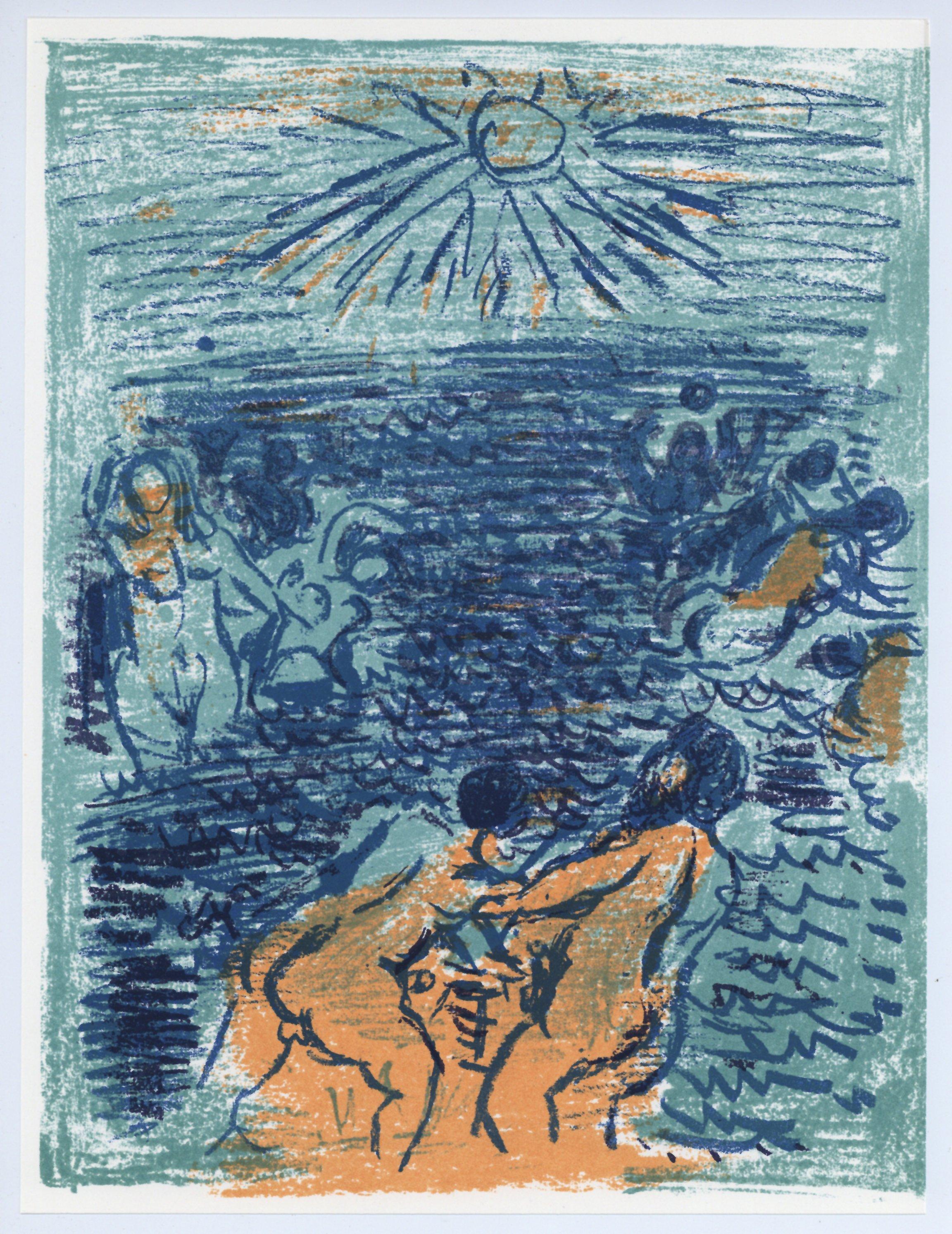 André Cottavoz, Composition, L'Odyssée, Limited Edition Lithograph
