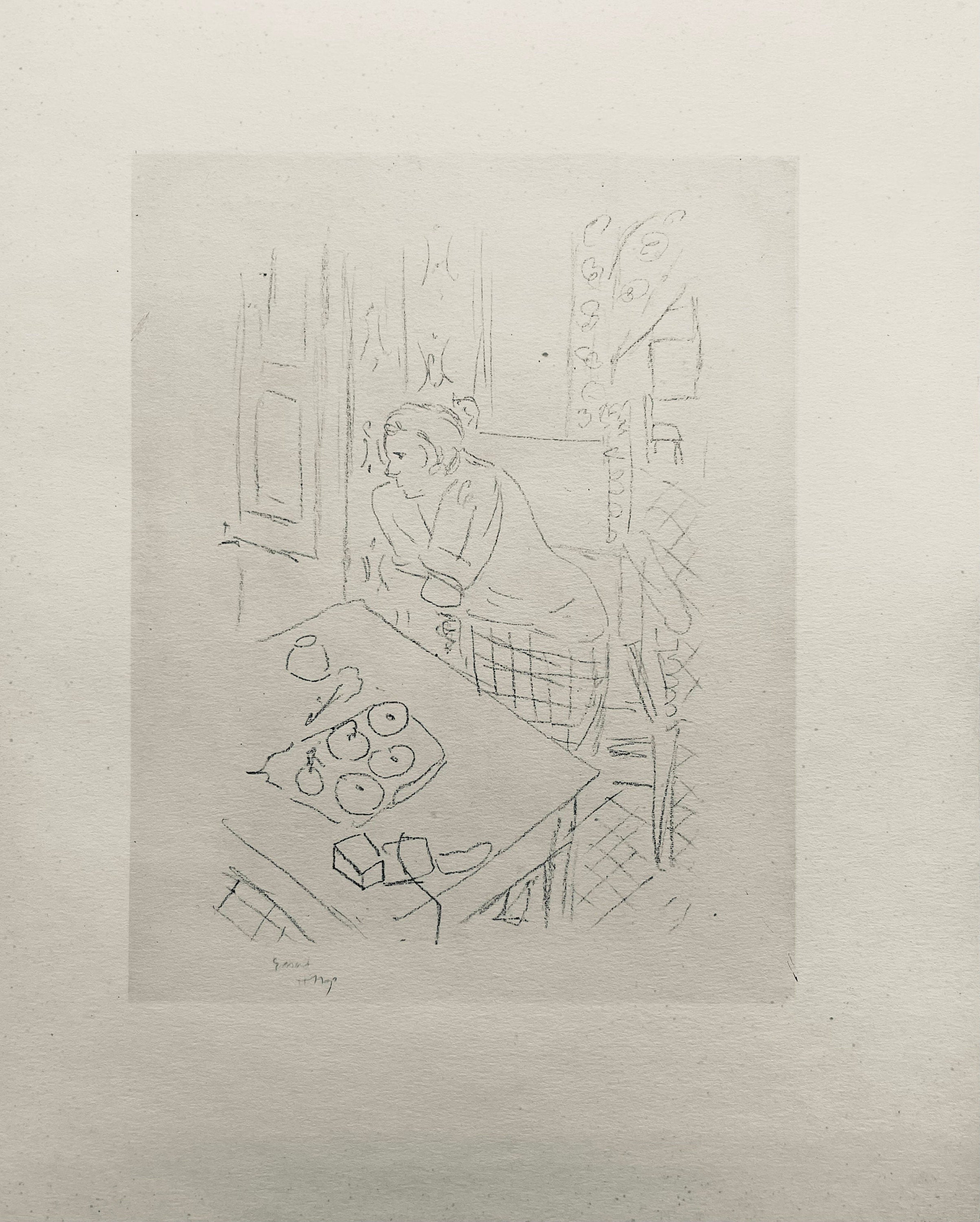 Henri Matisse, Composition (Dutel 3), Dessins de Henri-Matisse, Limited Edition Lithograph