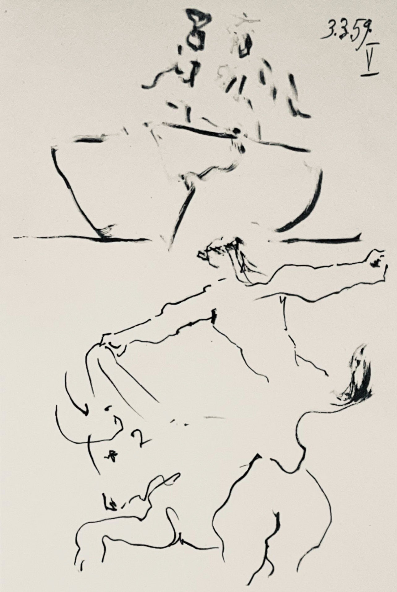 Pablo Picasso, Composition (Bloch 1276; Czwiklitzer 23), Toros y Toreros, Limited Edition Lithograph