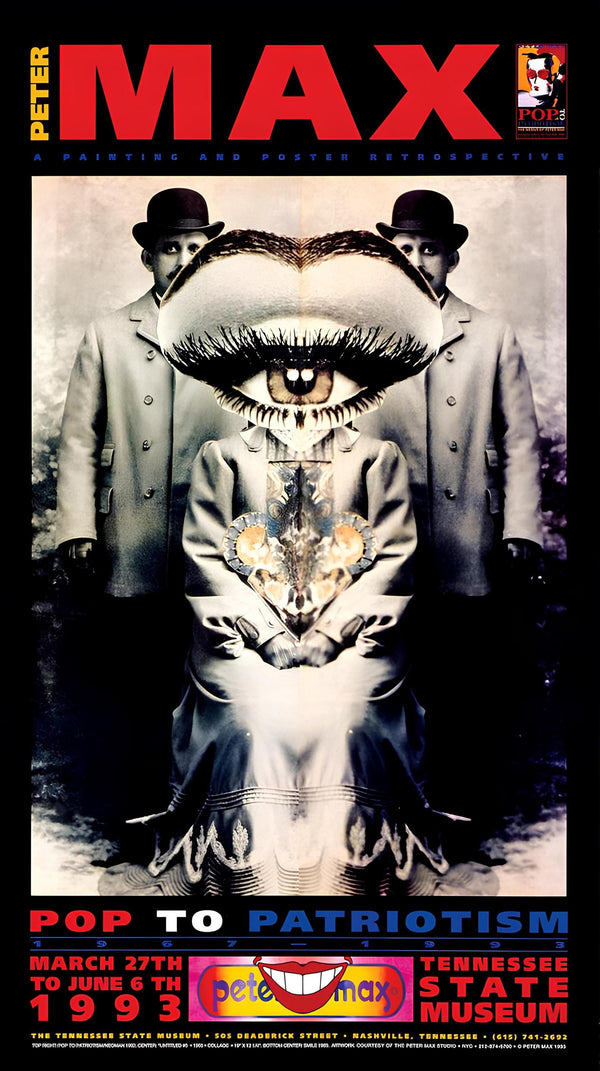 Peter Max, Tennessee State Museum, 1993, Hand Signed, Official Edition Offset Lithograph