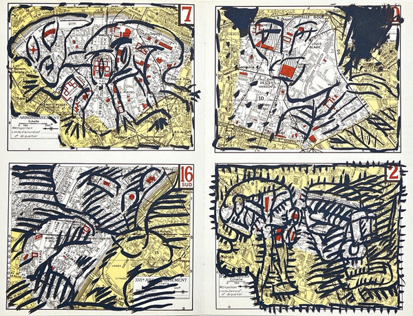 Pierre Alechinsky, Composition, Hommage à Aimé et Marguerite Maeght, Derrière le miroir, Limited Edition Lithograph