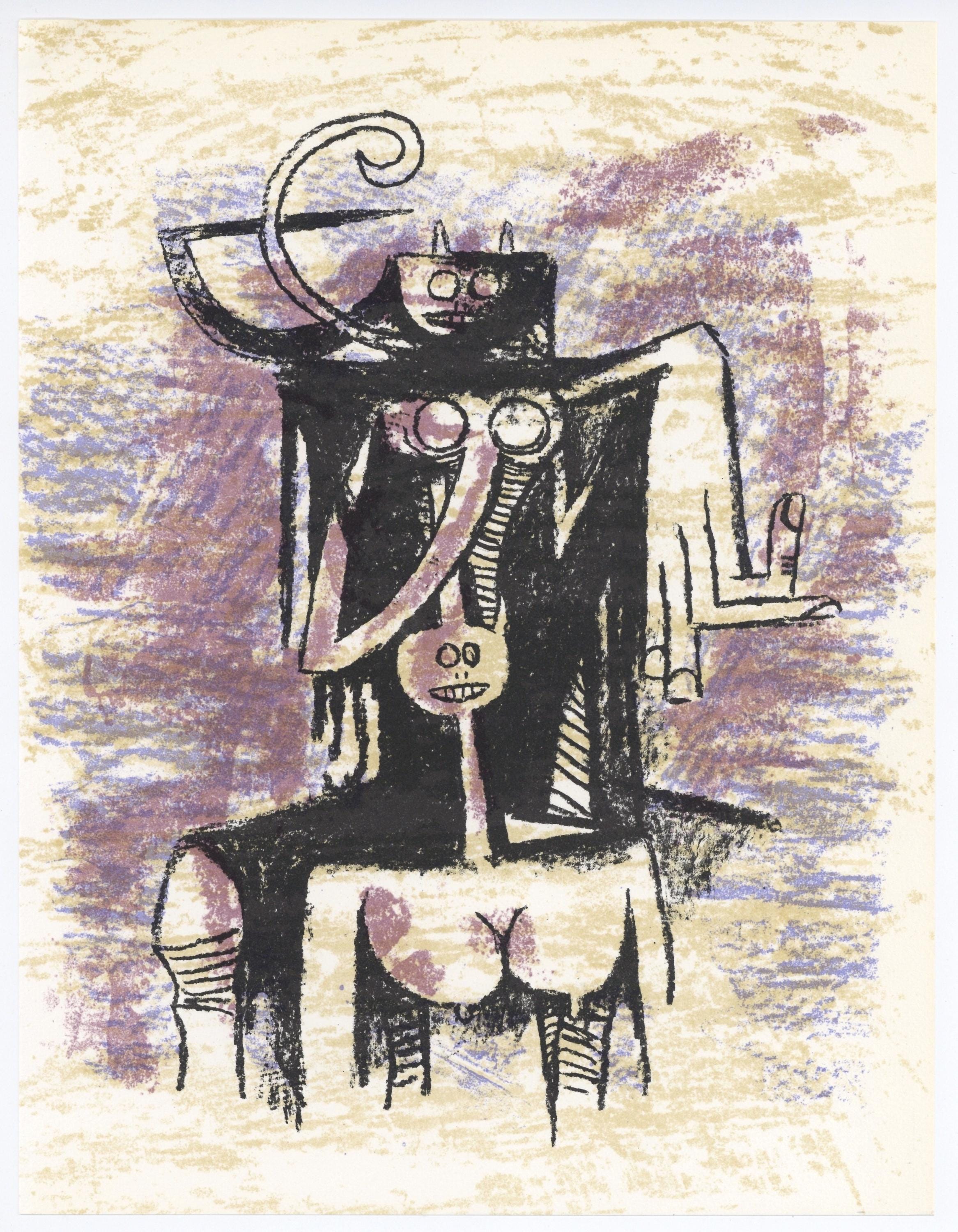 Wifredo Lam 林飛龍, Composition, XXe siècle, Limited Edition Lithograph