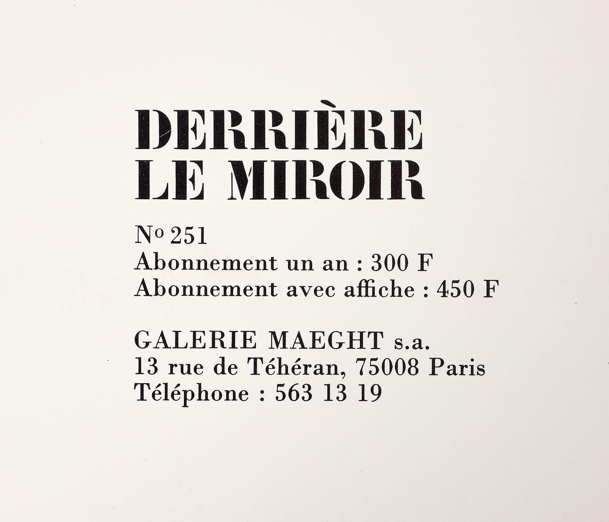 Raoul Ubac, Composition, Derrière le miroir, Limited Edition Lithograph