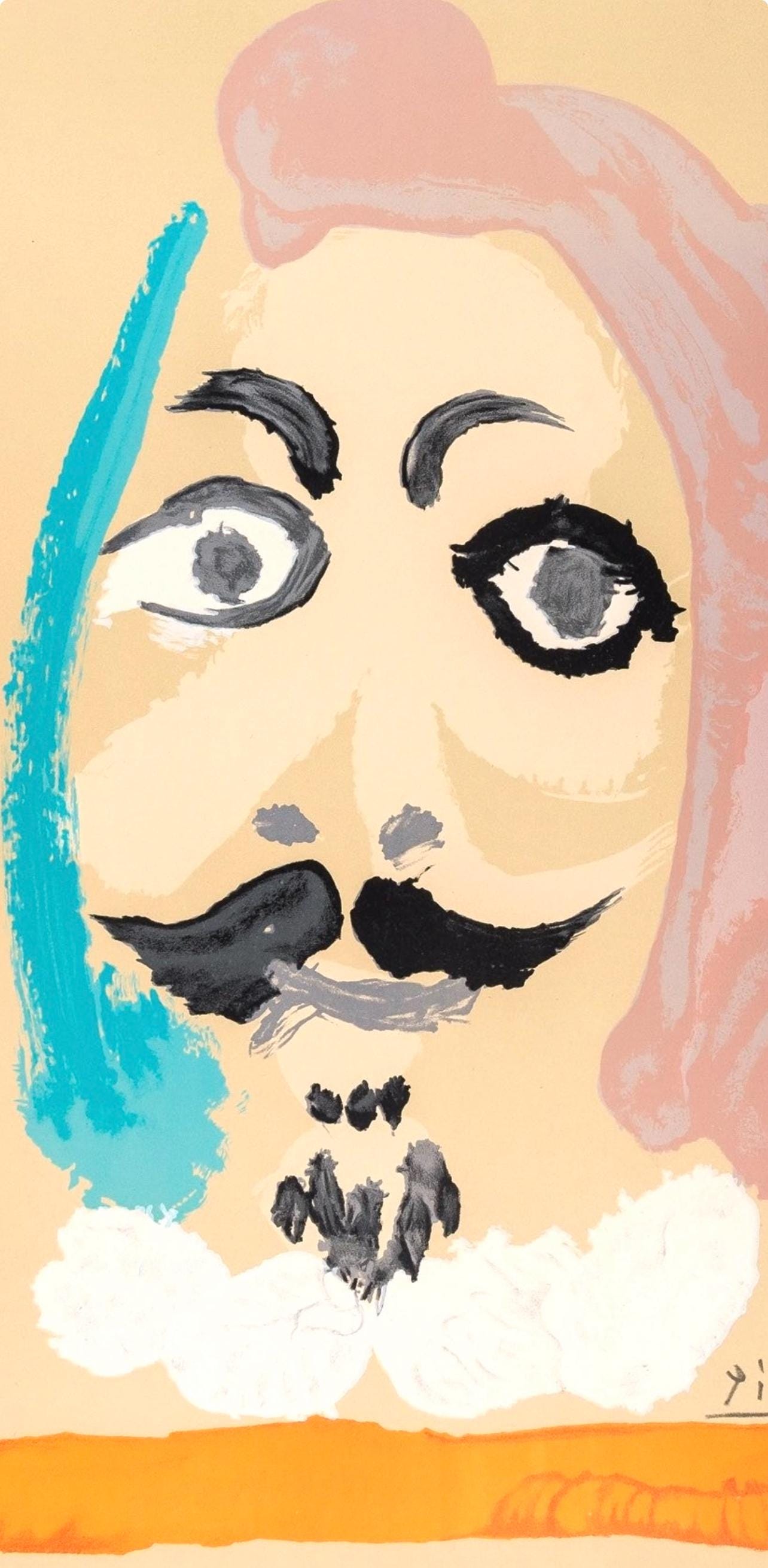 Pablo Picasso, Composition (Orozco 207-261), Vingt-Neuf Portraits Imaginaires, Limited Edition Lithograph