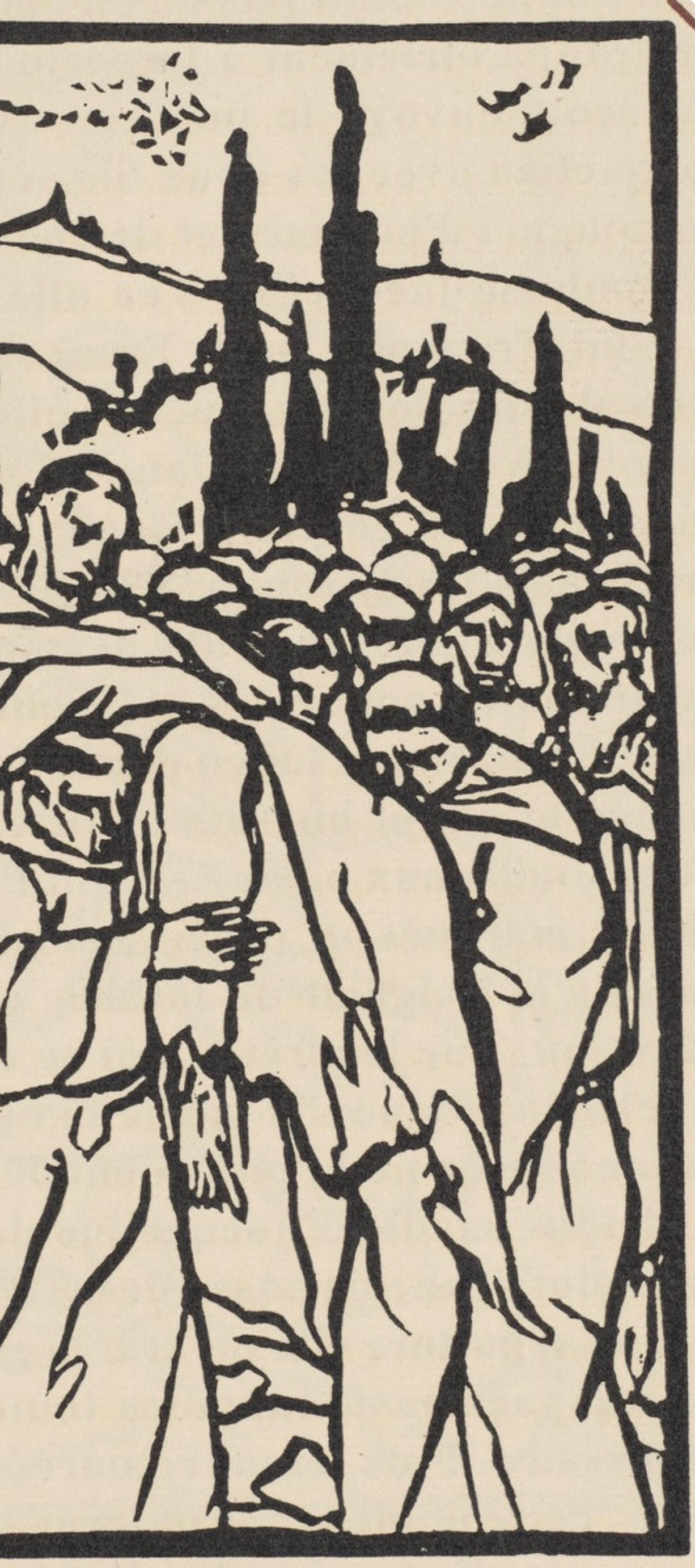 Émile Bernard, Composition (Morane, No. 100), Les Petites Fleurs de St. Françoise, Limited Edition Woodcut