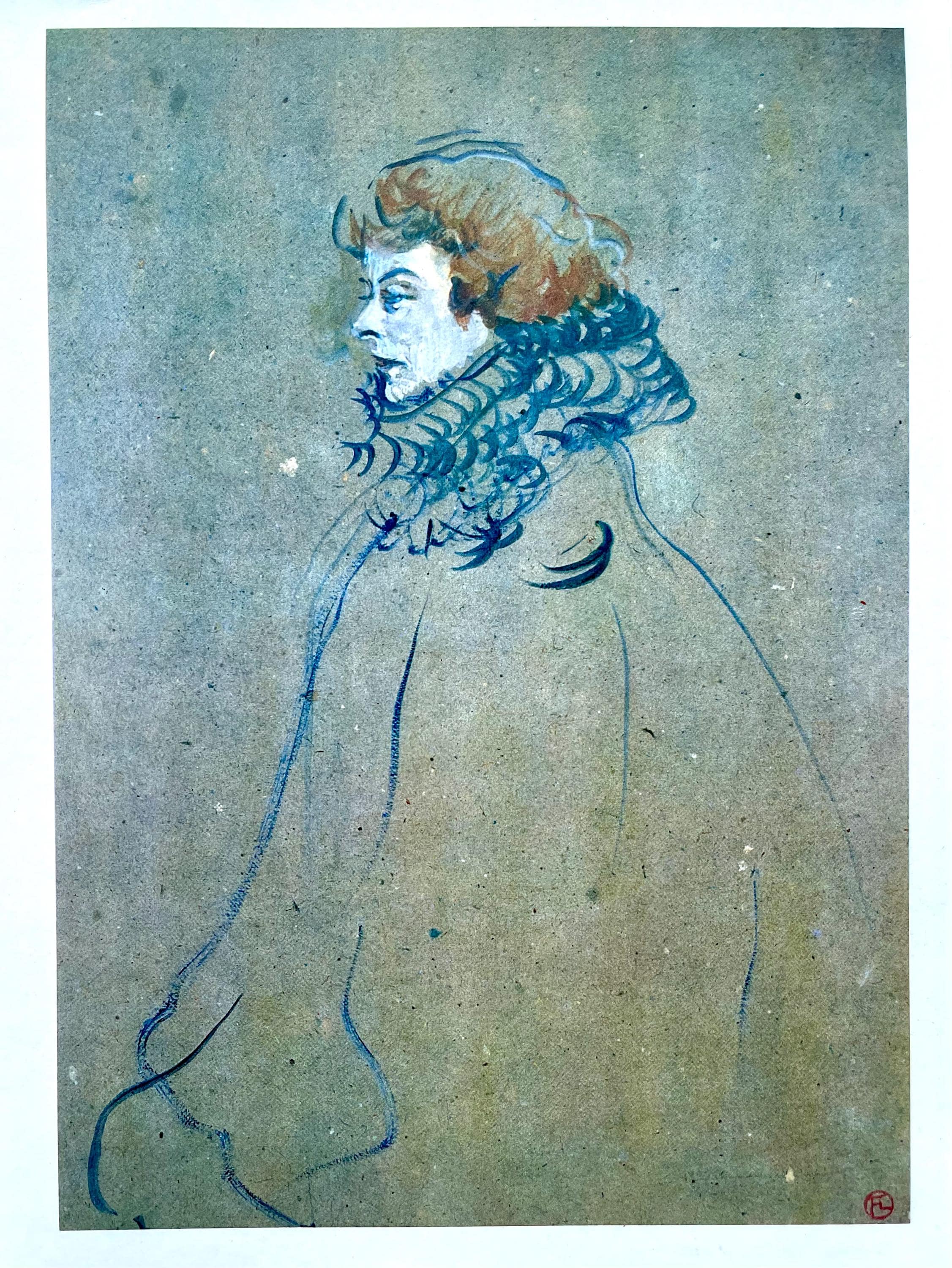 Henri de Toulouse-Lautrec, Composition, Derrière le miroir, Limited Edition Lithograph