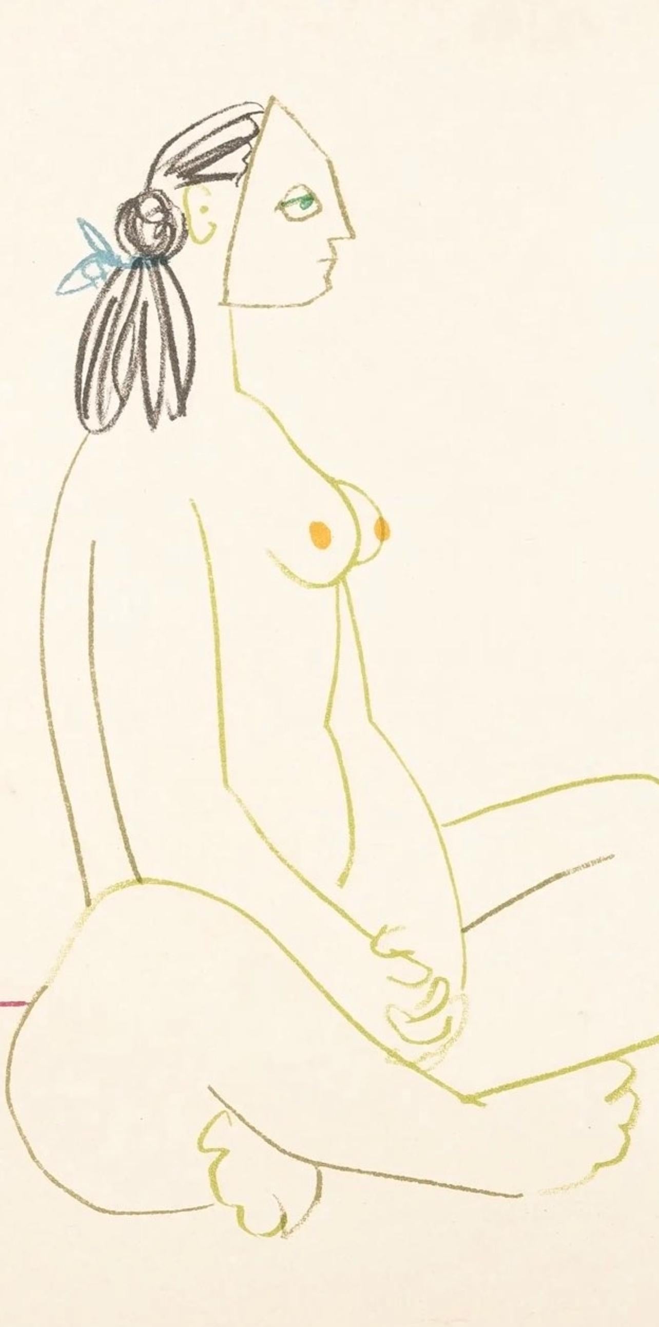 Pablo Picasso, Composition, Picasso and the Human Comedy, Verve: Revue Artistique et Littéraire, Limited Edition Lithograph