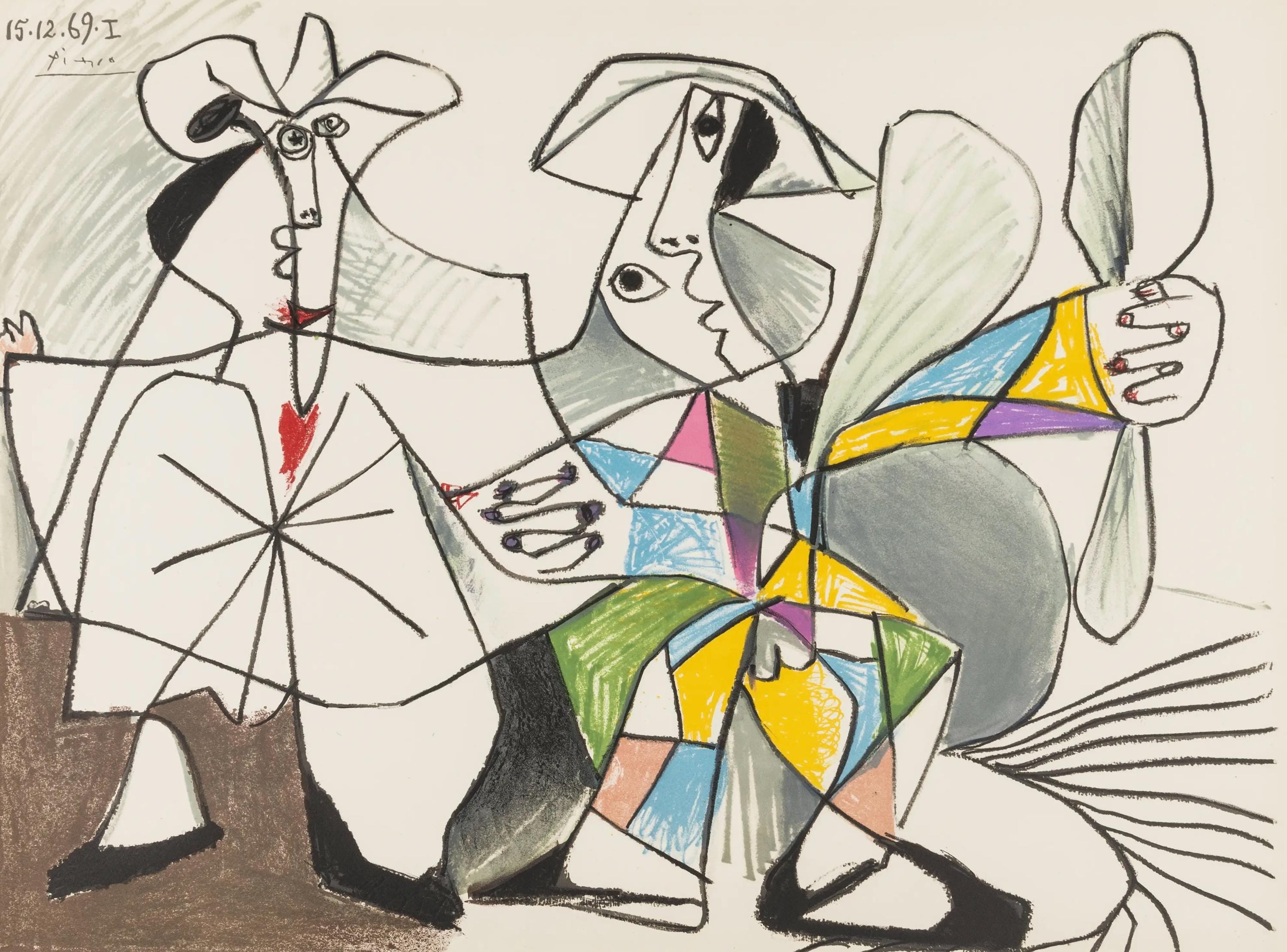 Pablo Picasso, Composition (Orozco 193-204), Au Baiser D'Avignon, Limited Edition Lithograph