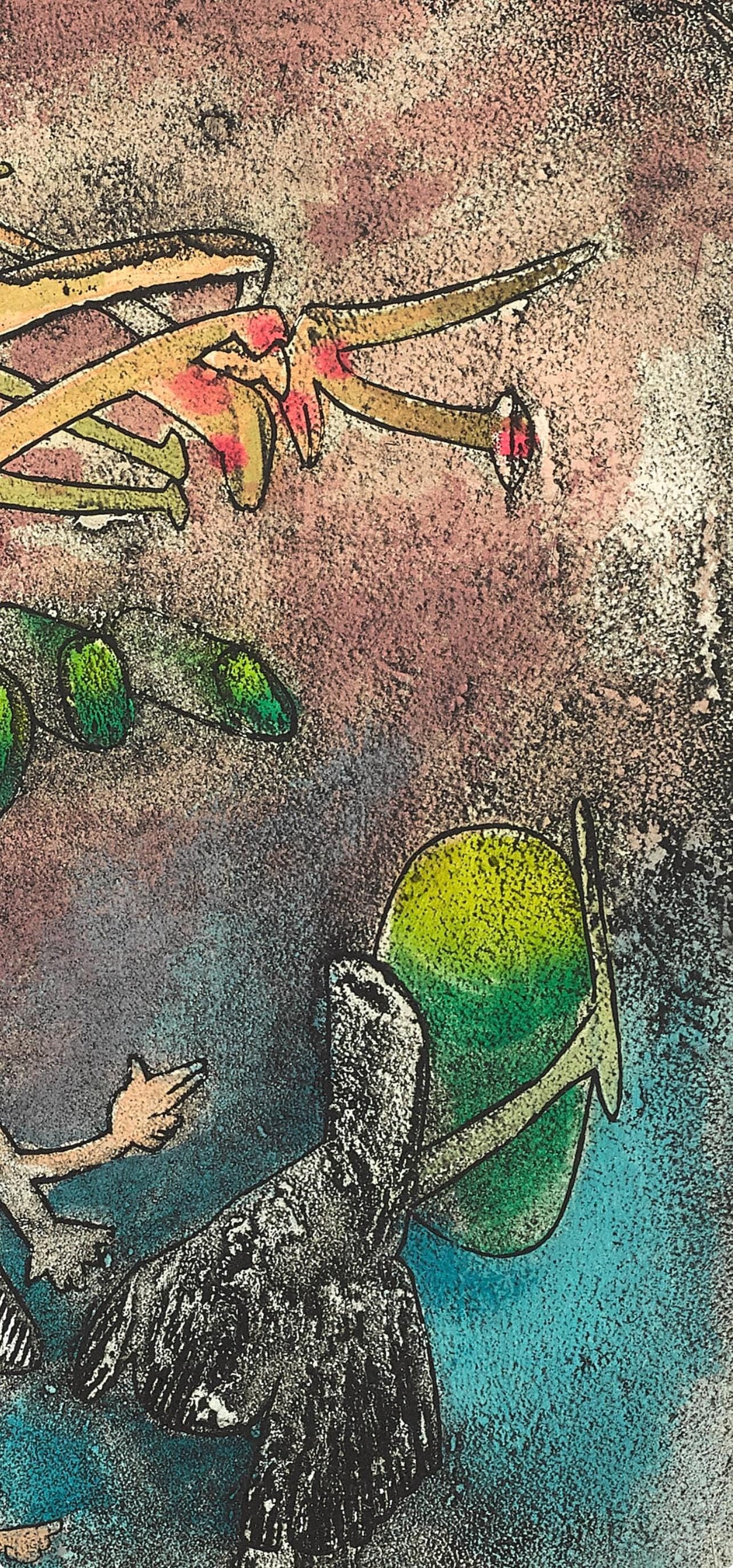 Roberto Matta, Composition (Sabatier 393), Centre Noeuds, Limited Edition Etching