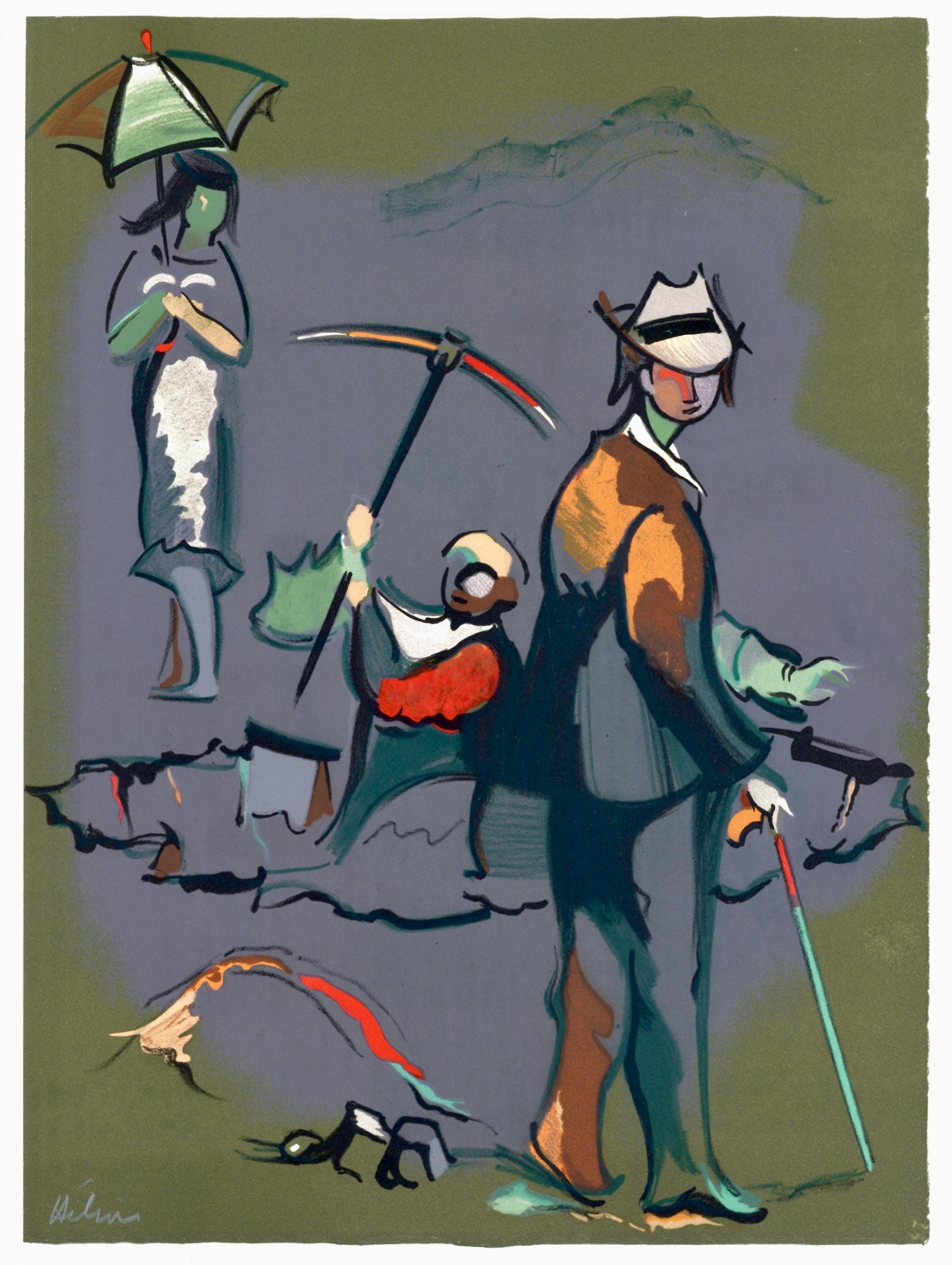 Jean Hélion, Composition, Variations sur l'imaginaire, Limited Edition Lithograph