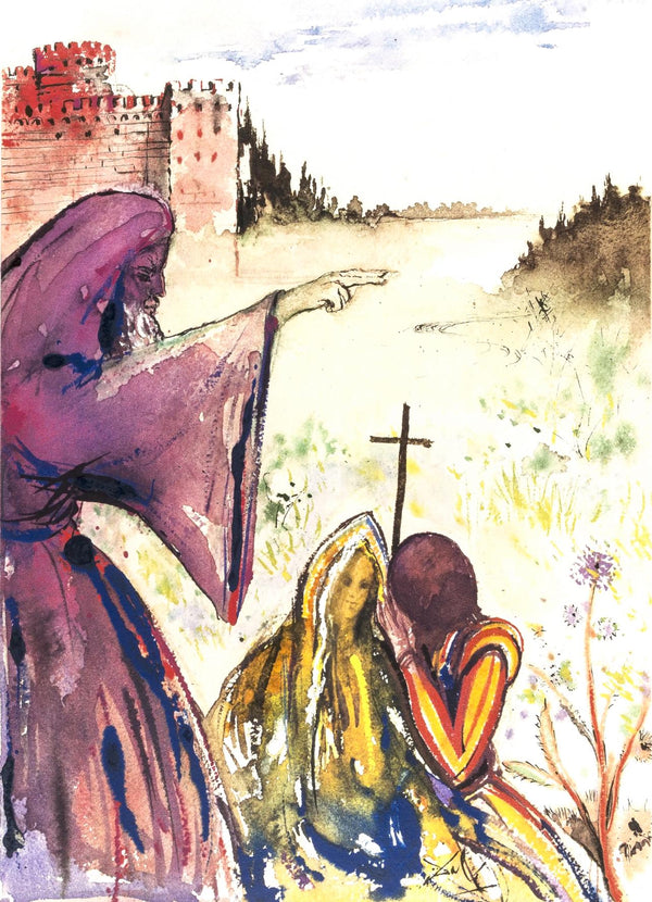 Salvador Dali, Composition (Michler/Löpsinger 1601), Romeo e Giulietta, Limited Edition Lithograph and Silkscreen