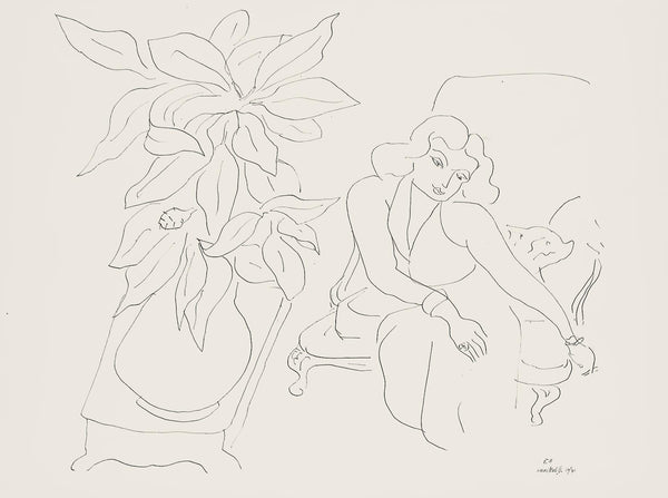 Henri Matisse, Série E, var. 11 (Duthuit 9), Henri Matisse, Dessins, Thèmes et variations, Limited Edition Lithograph