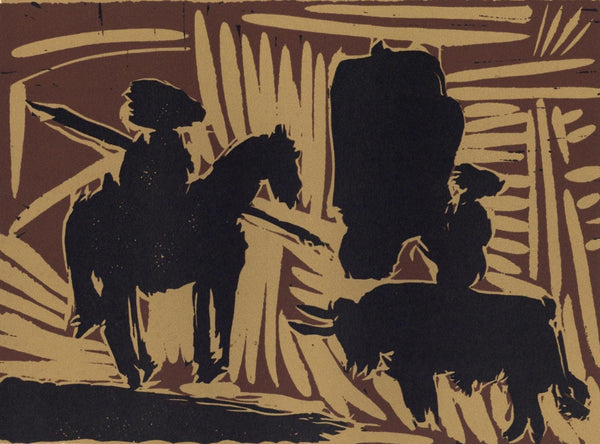 Pablo Picasso, Before the goading of the Bull (Orozco 214), Grabados al linóleo, Limited Edition Linocut