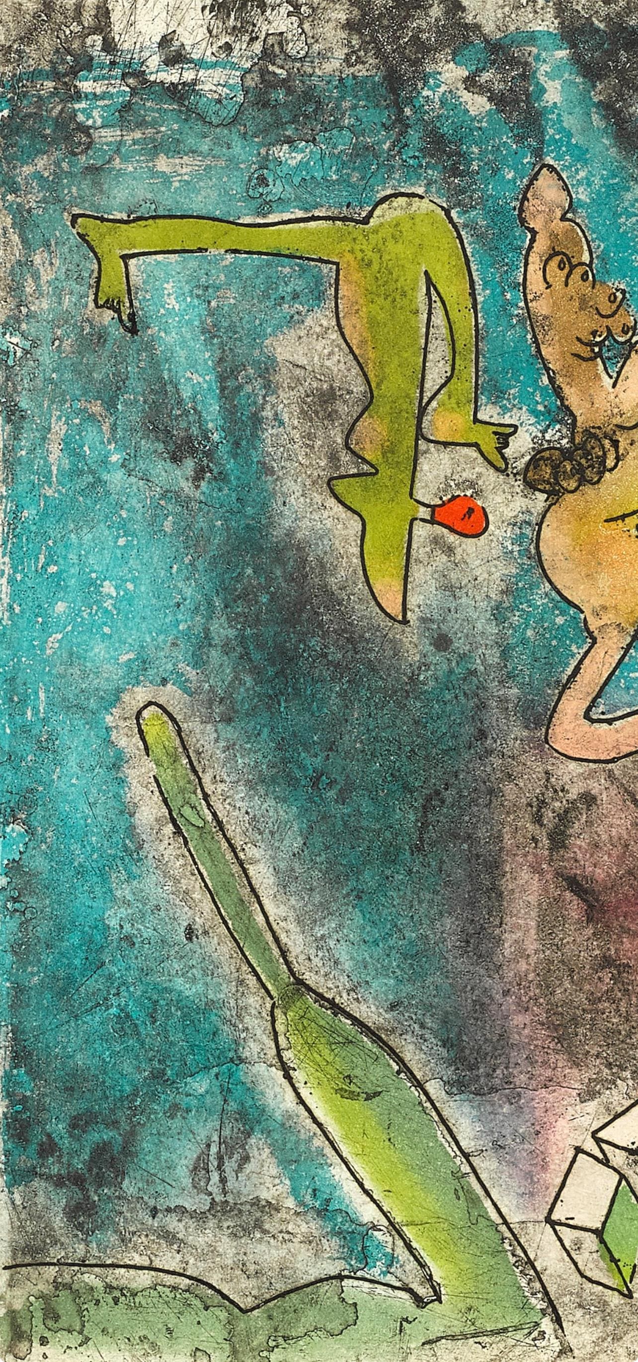 Roberto Matta, Composition (Sabatier 393), Centre Noeuds, Limited Edition Etching