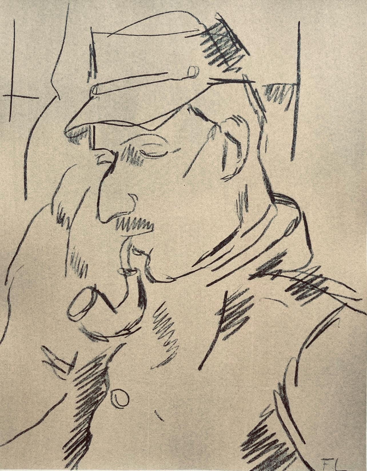 Fernand Léger, Portrait De Mon Caporal De La Cie. 5/4 Du Ier Genie, Fernand Léger, Dessins de Guerre, Limited Edition Lithograph