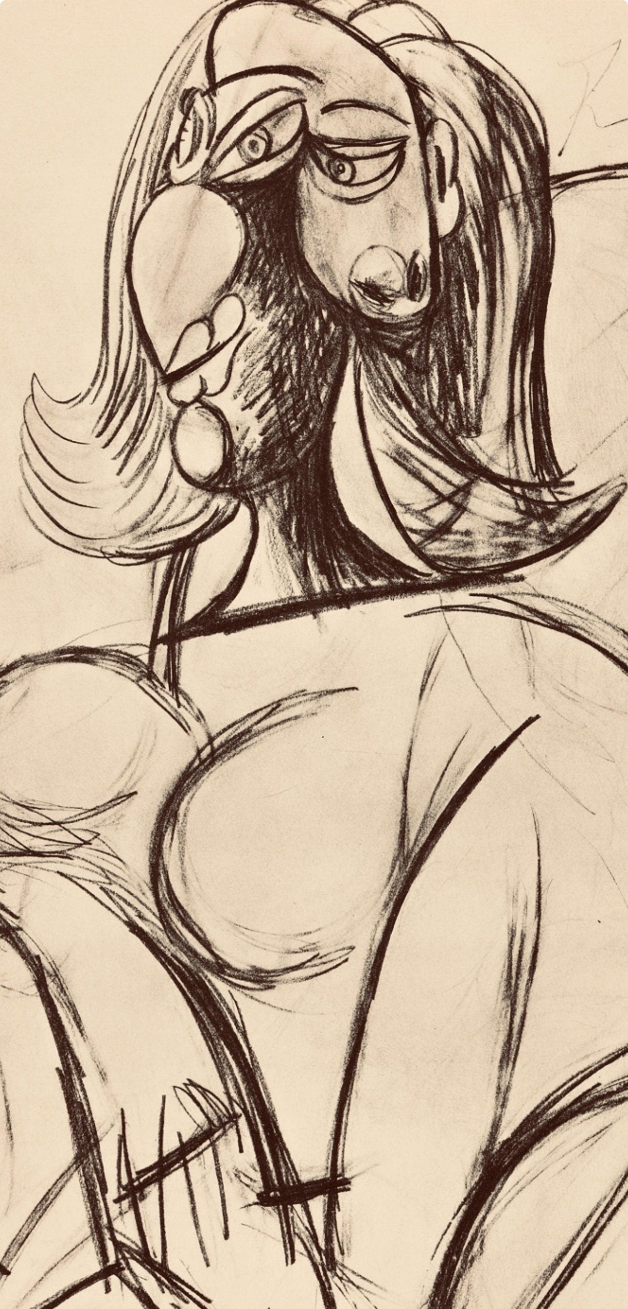 Pablo Picasso, Composition, Carnet de dessins de Picasso, Cahiers d’Art, Limited Edition Lithograph