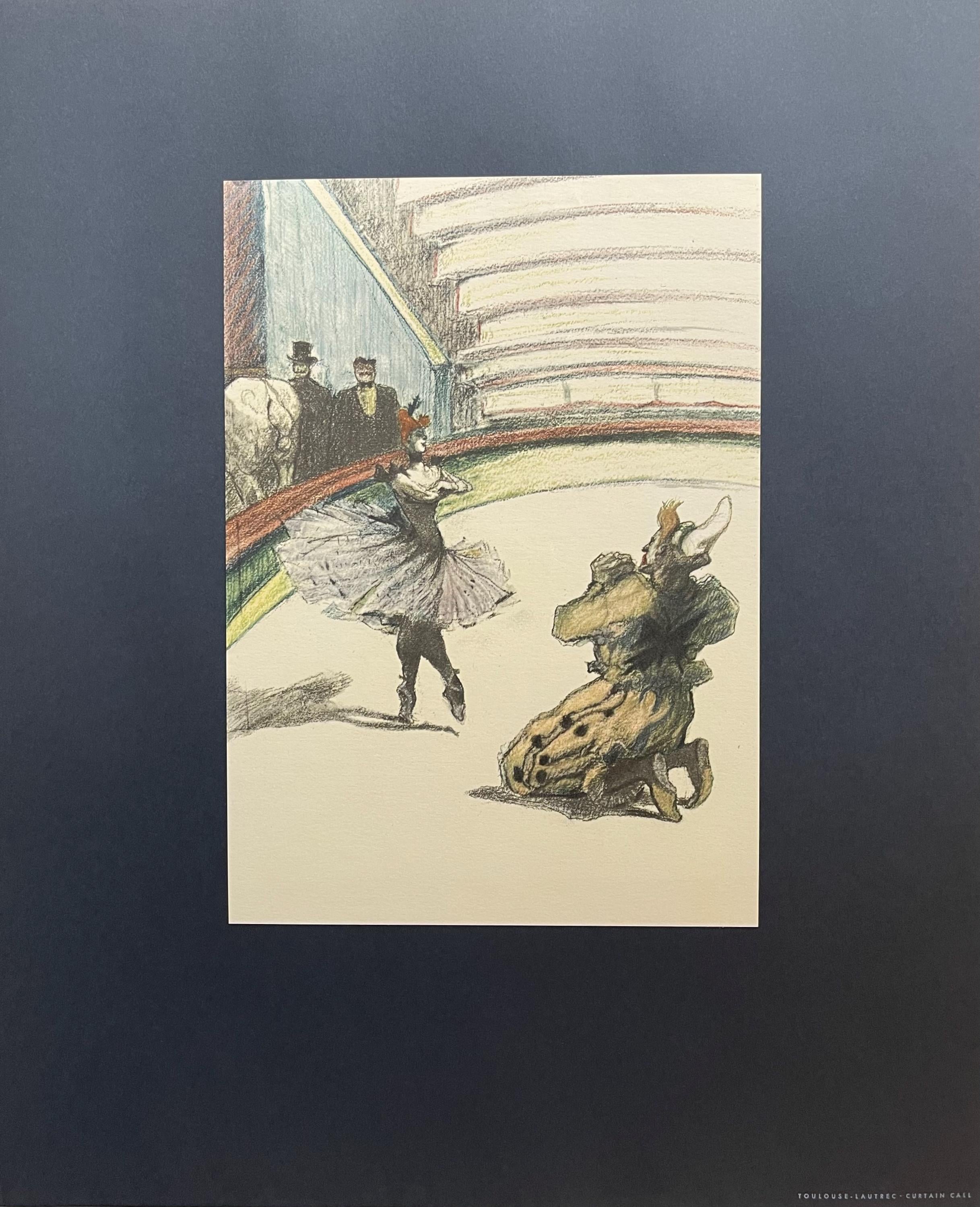 Henri de Toulouse-Lautrec, Curtain Call, Henri de Toulouse-Lautrec, At the Circus, Limited Edition Lithograph