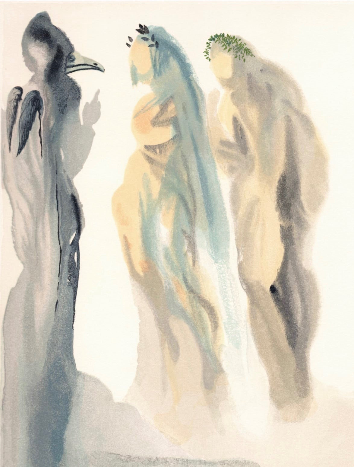 Salvador Dali, The Bishop Cum Troubadour (Michler/Löpsinger 1039-1138; Field 189-200), La Divine Comédie, Limited Edition Woodcut