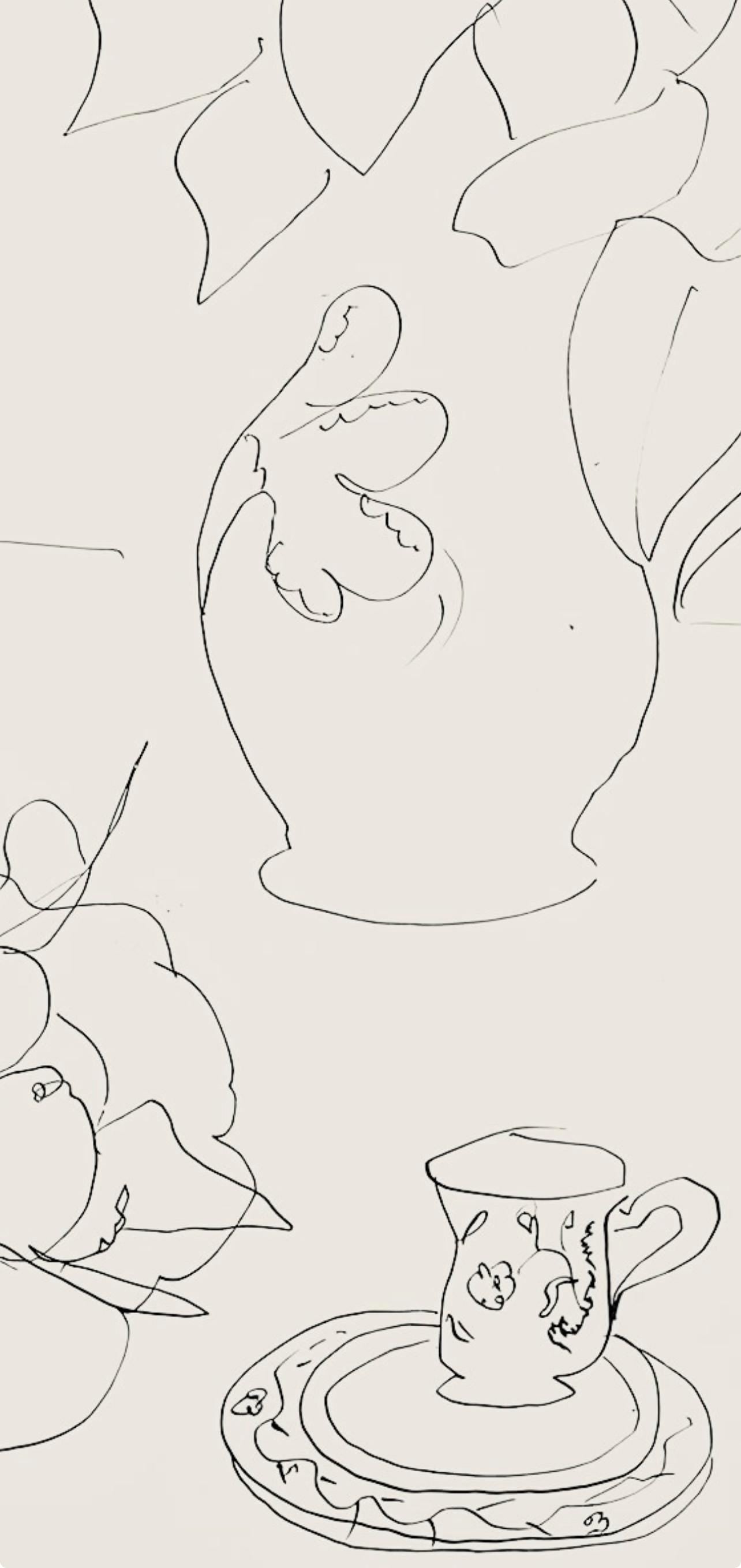 Henri Matisse, Série A, var. 4 (Duthuit 9), Henri Matisse, Dessins, Thèmes et variations, Limited Edition Lithograph