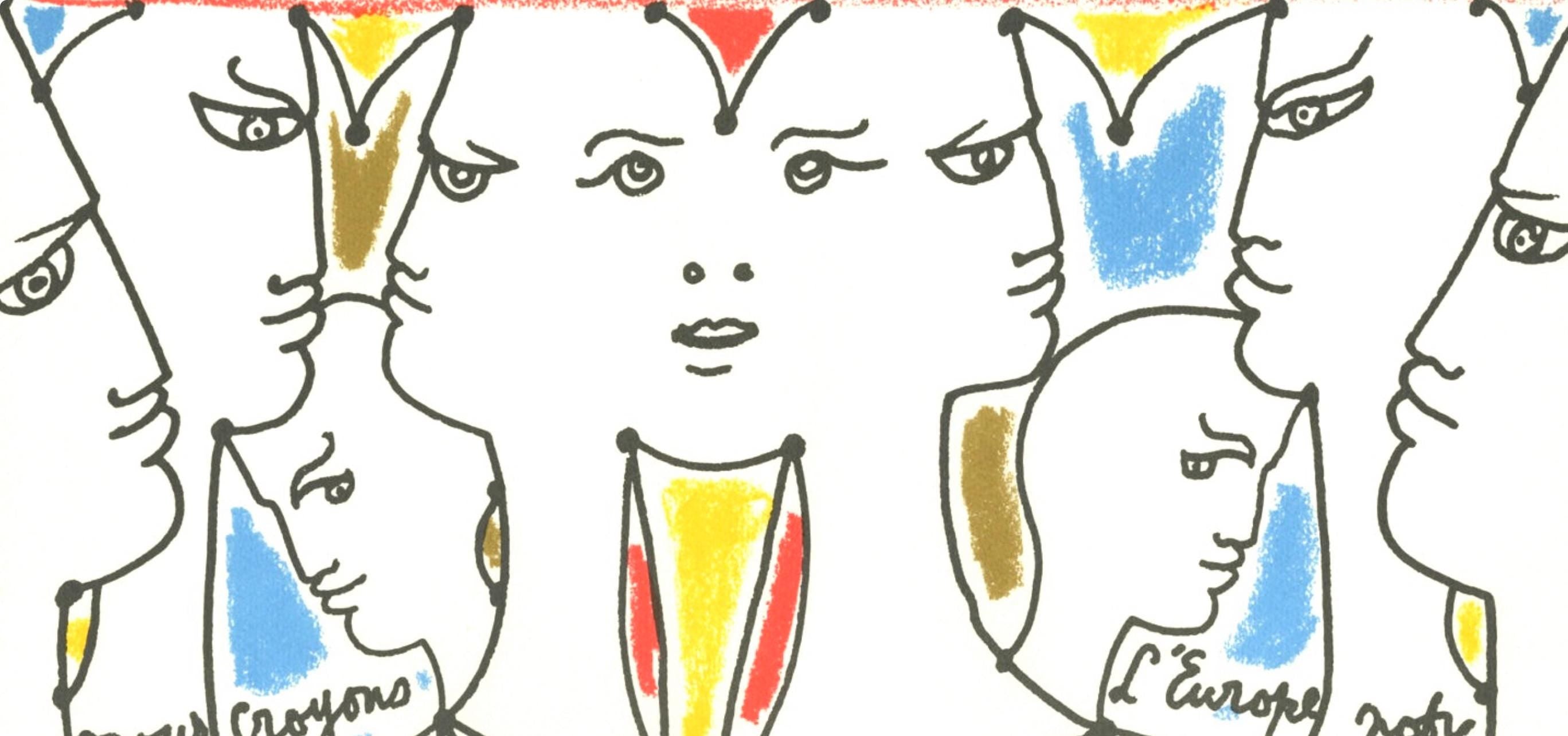 Jean Cocteau, Composition, Nous croyons en l'Europe, Limited Edition Silkscreen