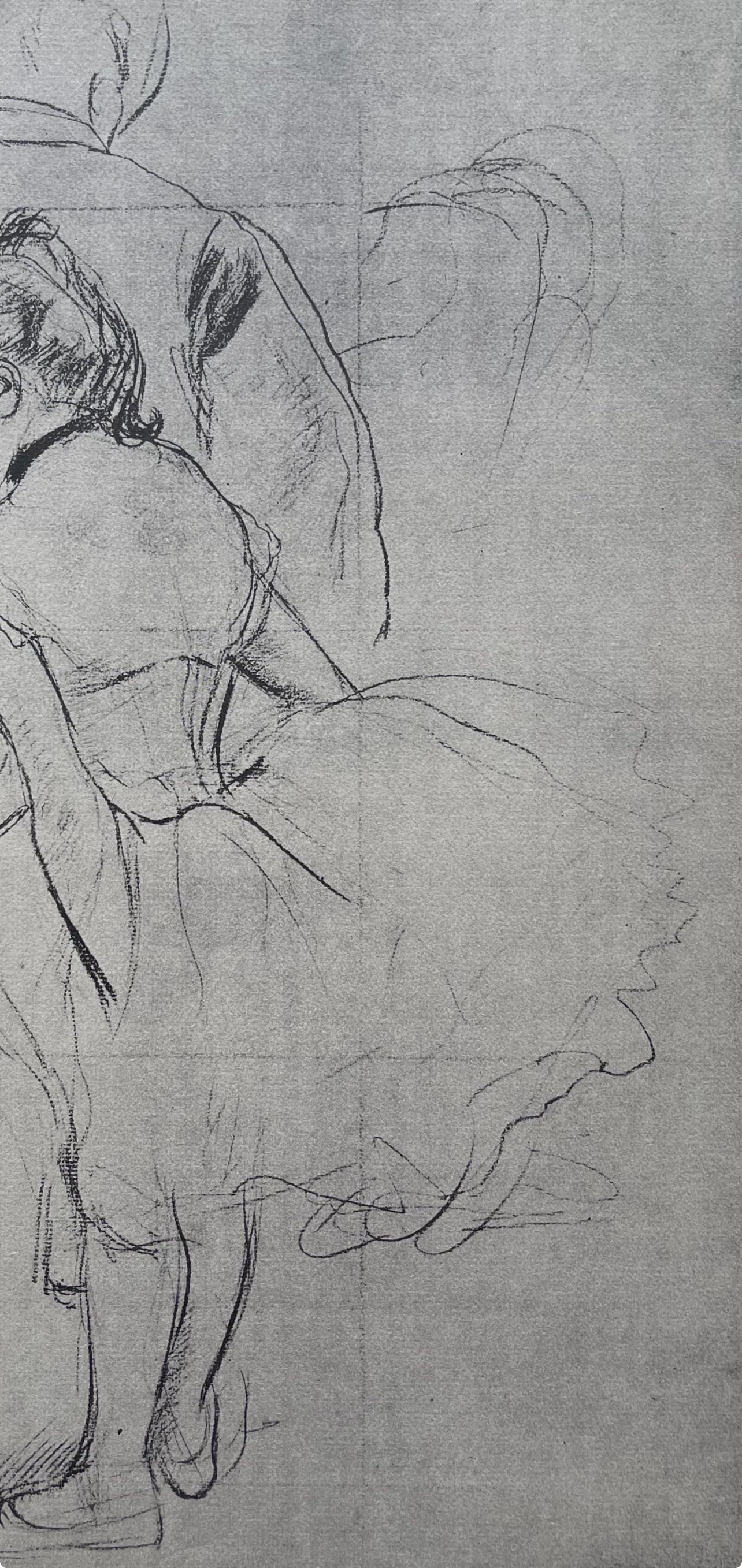 Edgar Degas, Dancer arranging her dress, Ten Ballet Sketches, Limited Edition Lithograph
