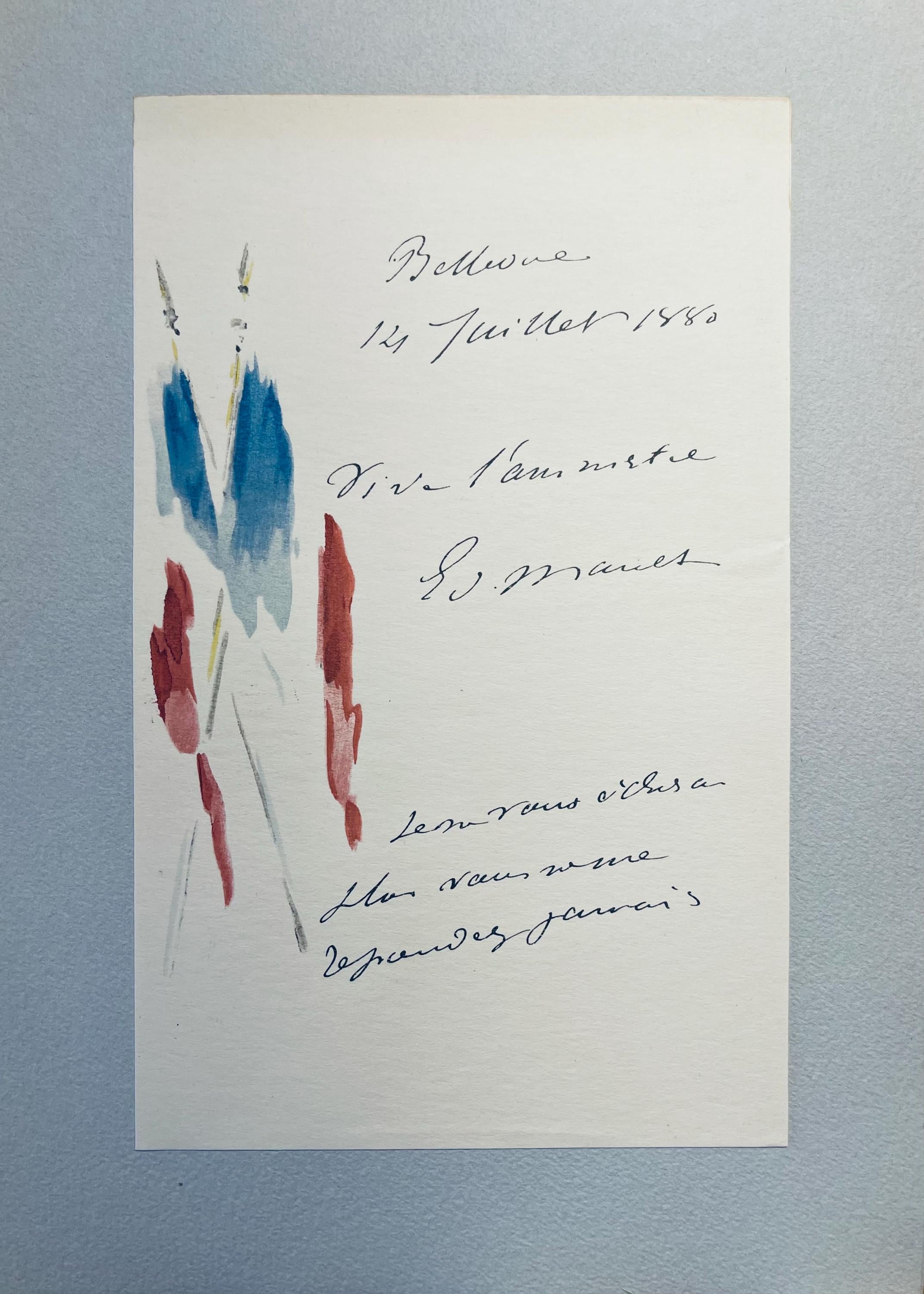 Édouard Manet, Composition, Édouard Manet, Letters with Aquarelles, Limited Edition Lithograph