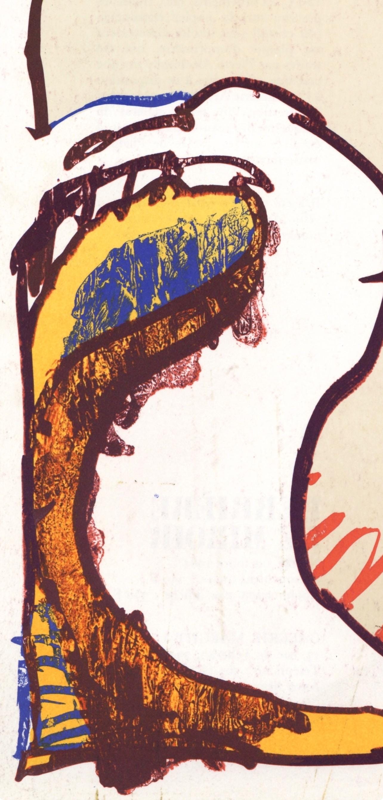 Pierre Alechinsky, Composition, Derrière le miroir, Limited Edition Lithograph