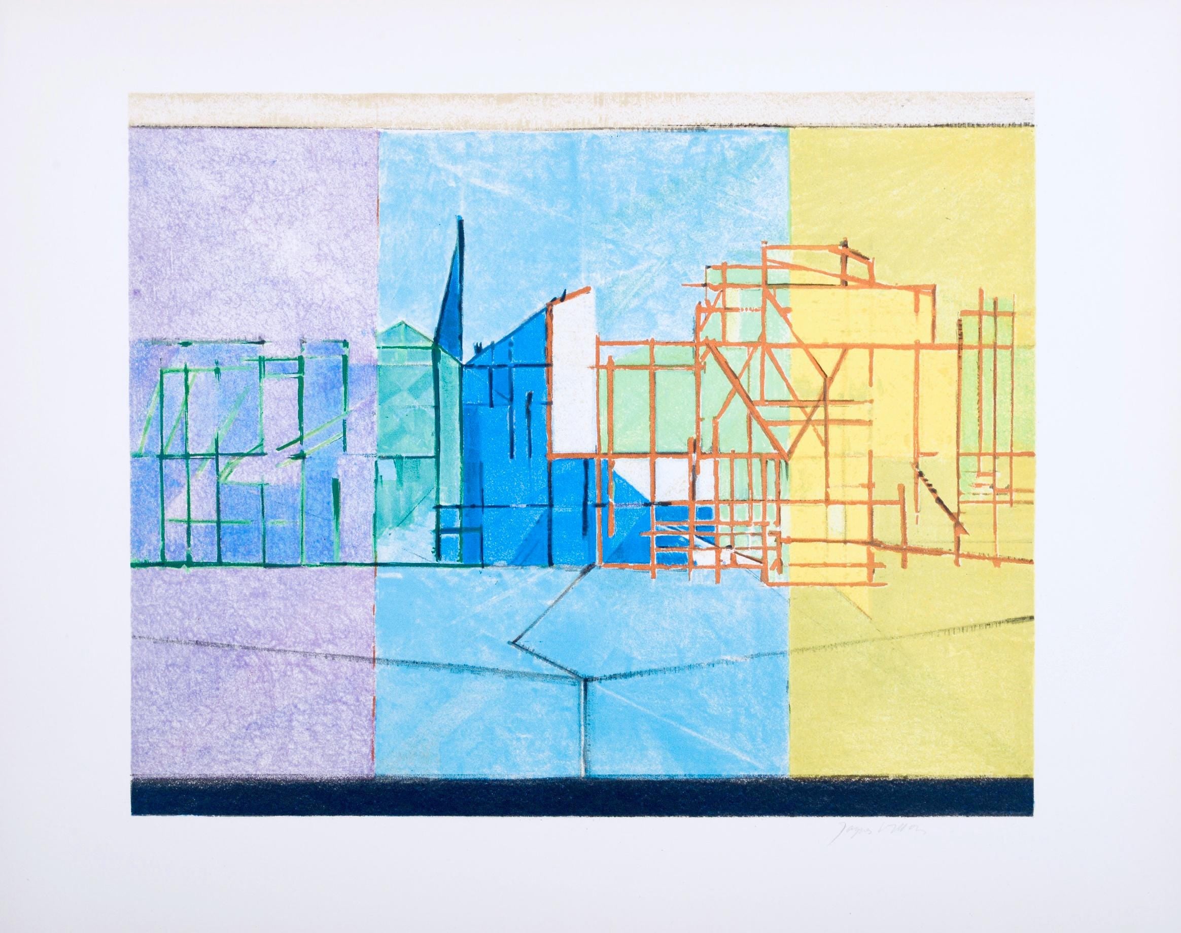 Jacques Villon, Composition (Ginestet/Pouillon 65-72), Jacques Villon, Huit lithographies, Limited Edition Lithograph