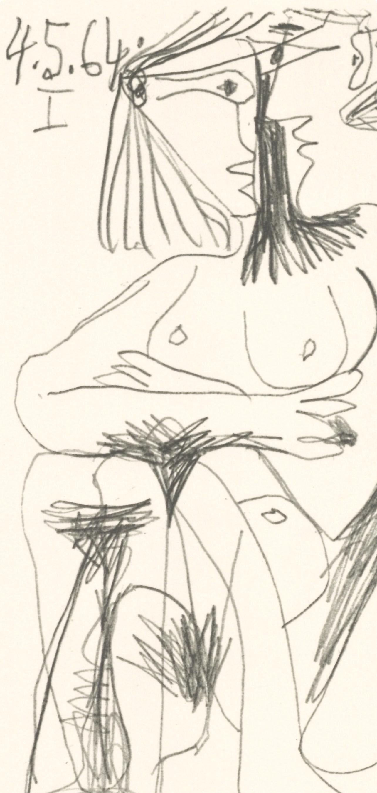 Pablo Picasso, Composition, Le Goût du Bonheur (Cramer 148; Bloch 2013), Limited Edition Mixed Media Lithograph