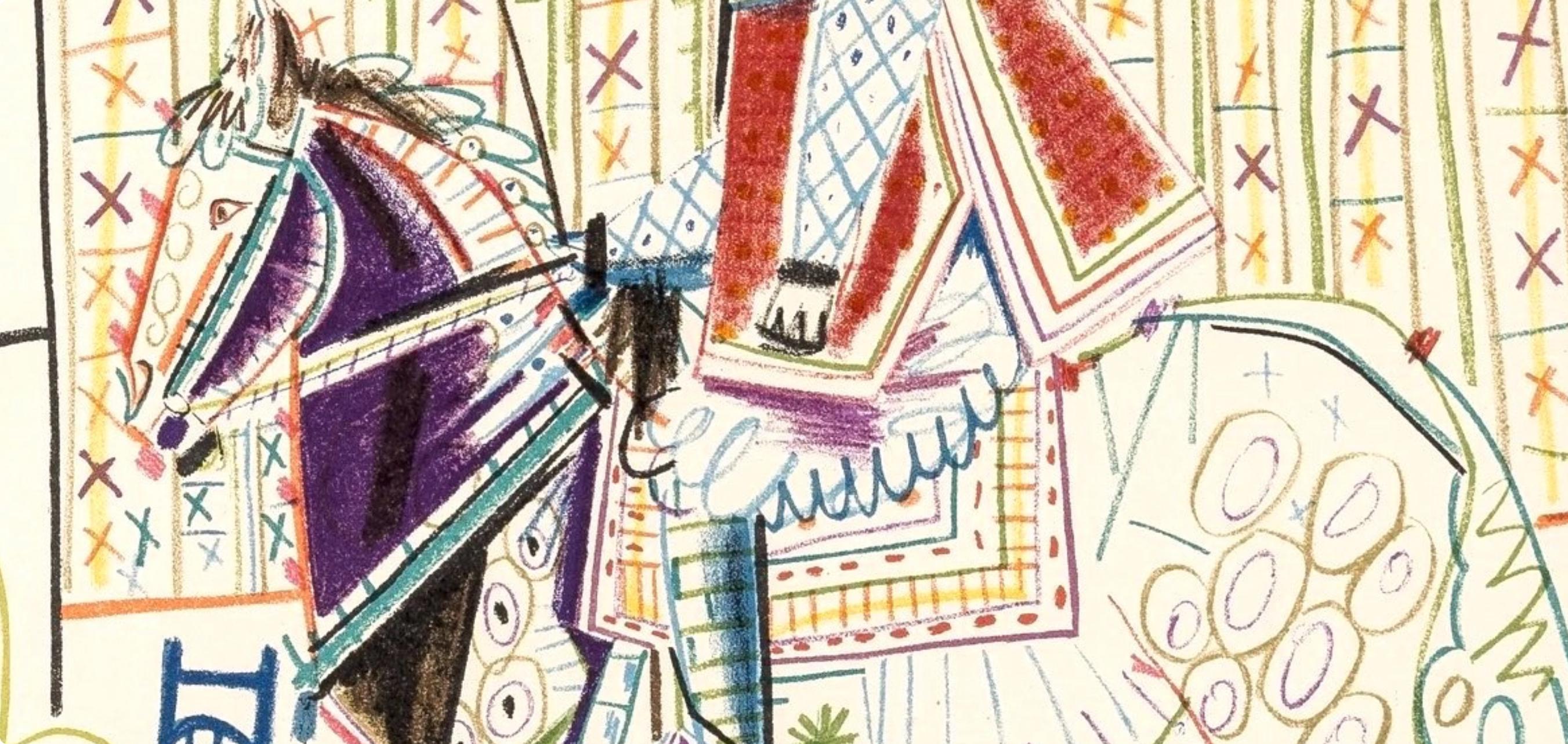 Pablo Picasso, Composition, Picasso and the Human Comedy, Verve: Revue Artistique et Littéraire, Limited Edition Lithograph