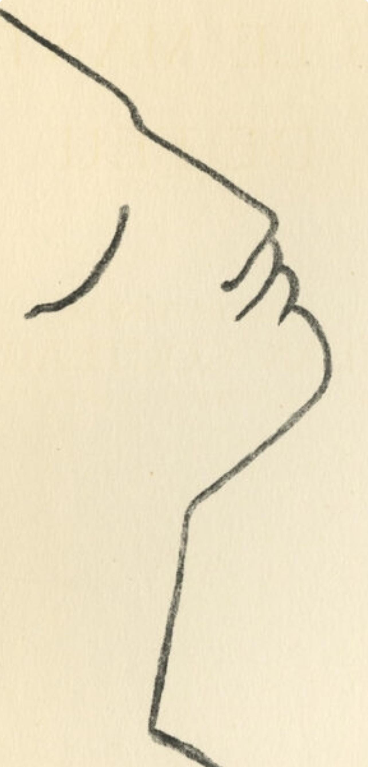 Jean Cocteau, Composition, Sous le Manteau de Feu, Limited Edition Lithograph