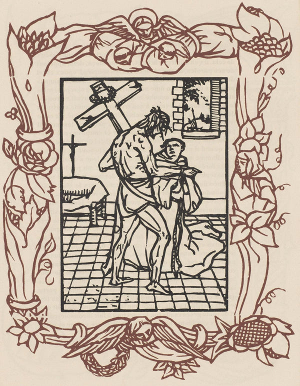 Émile Bernard, Composition (Morane, No. 100), Les Petites Fleurs de St. Françoise, Limited Edition Woodcut