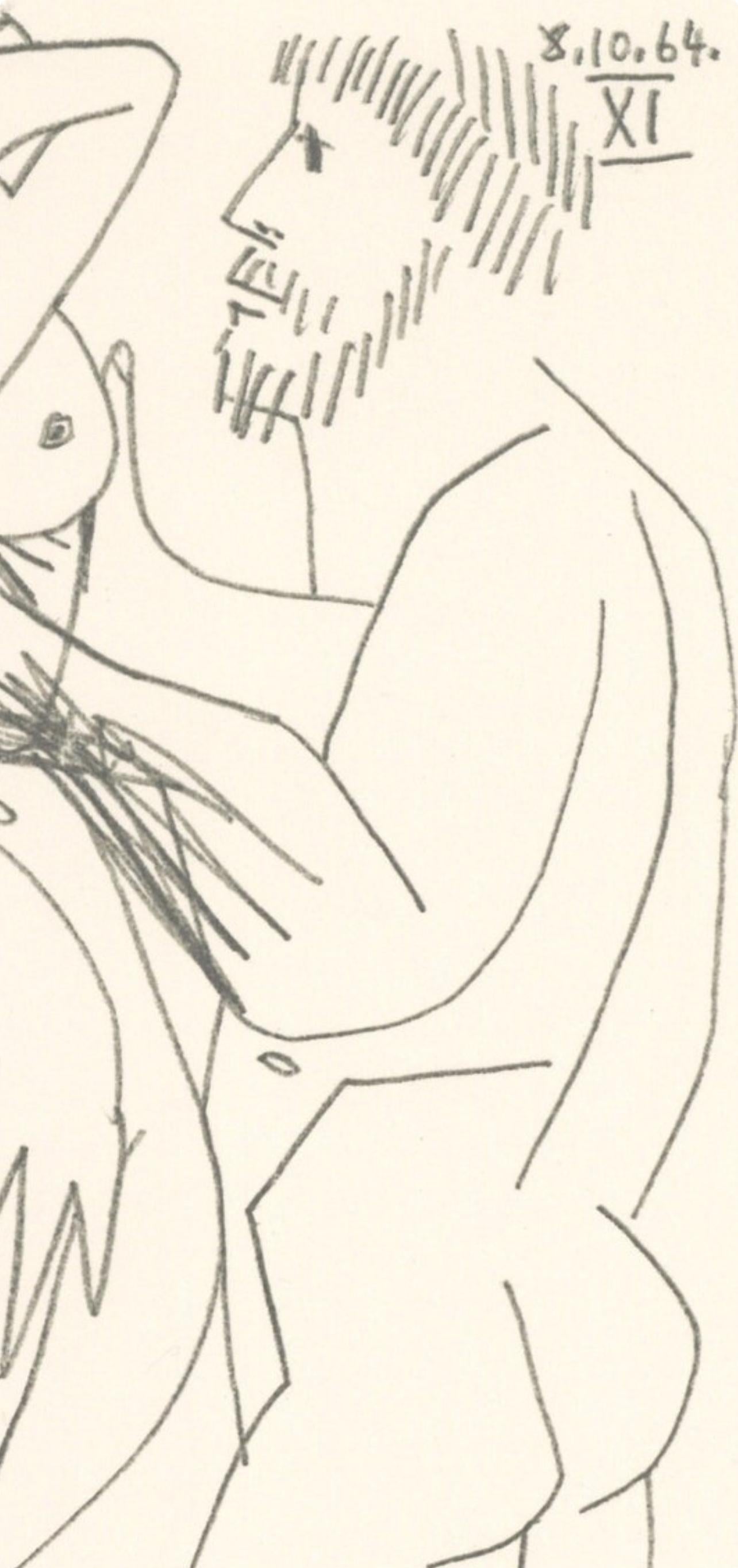 Pablo Picasso, Composition, Le Goût du Bonheur (Cramer 148; Bloch 2013), Limited Edition Mixed Media Lithograph