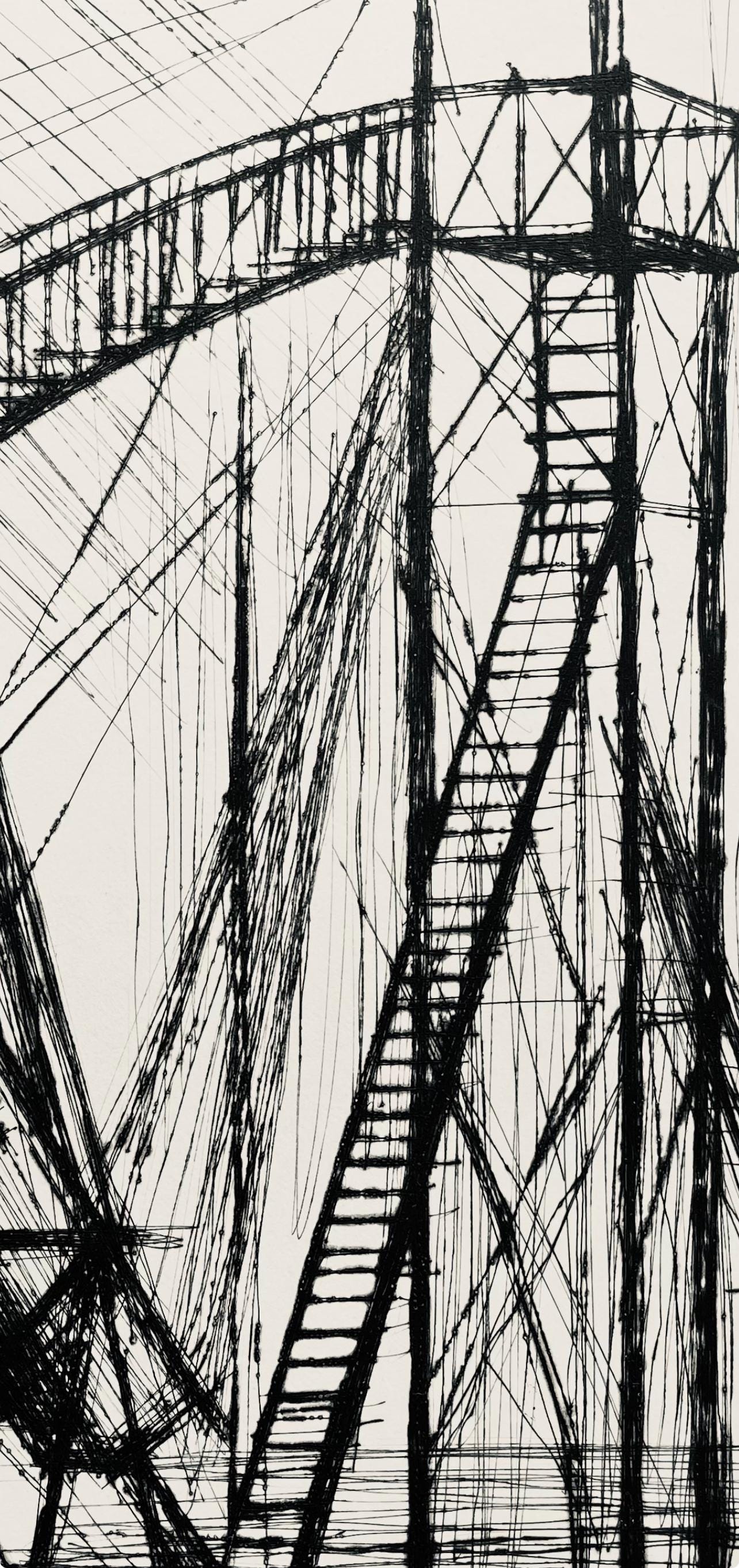Bernard Buffet, Composition (Reinz 208-222), Voyages Fantastiques, Limited Edition Etching