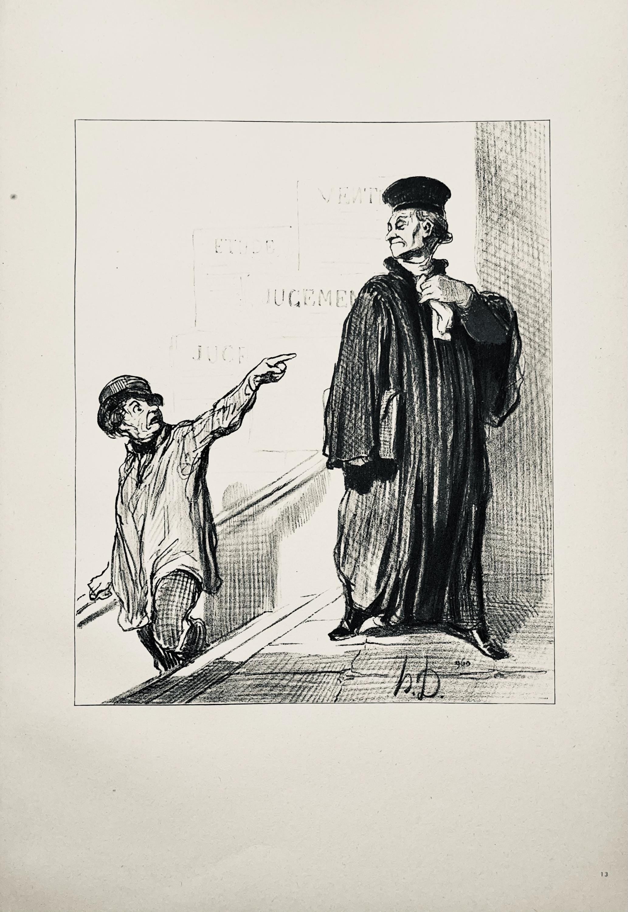 Honoré Daumier, Composition, Honoré Daumier, Law and Justice, Limited Edition Lithograph