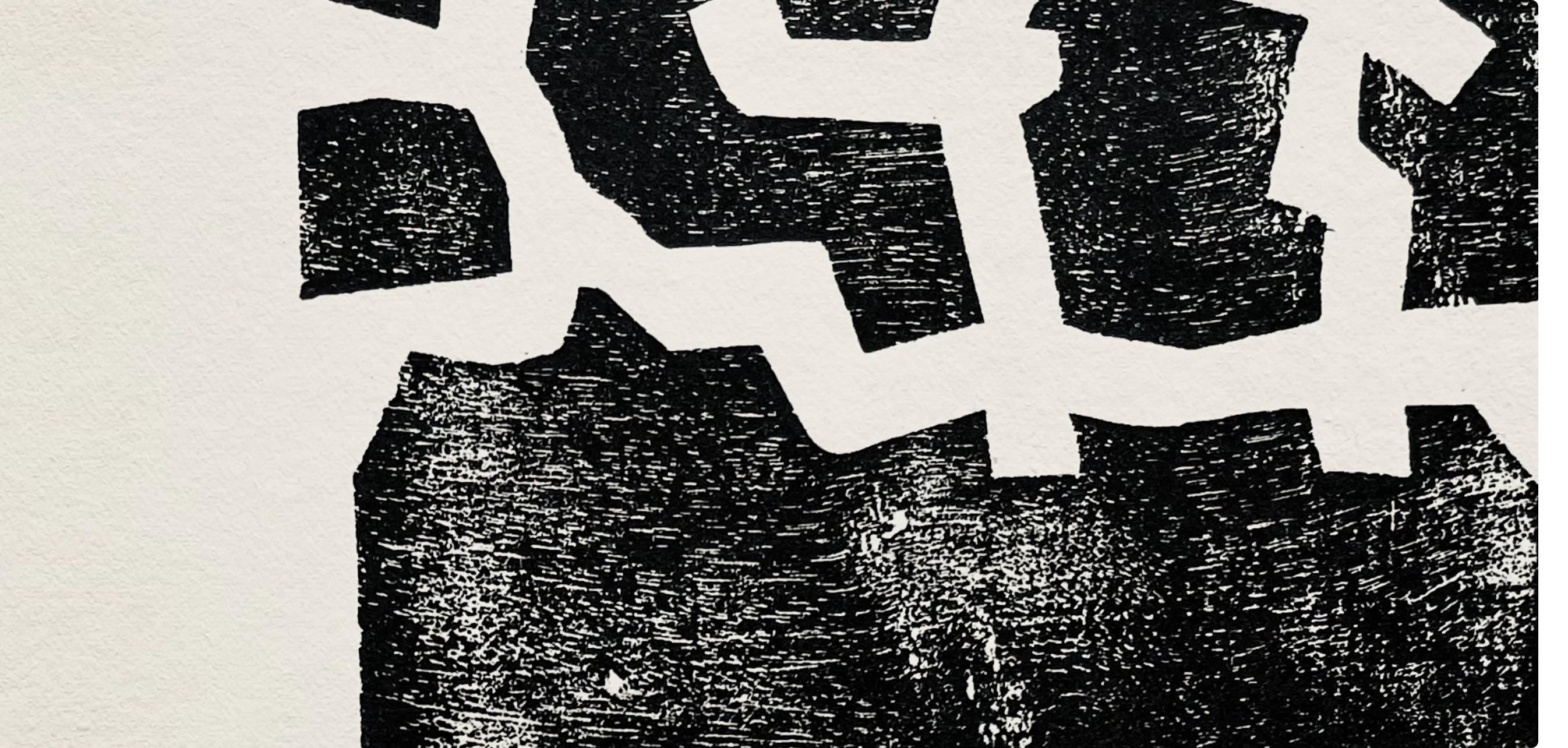 Eduardo Chillida, Composition, Derrière le miroir, Limited Edition Woodcut