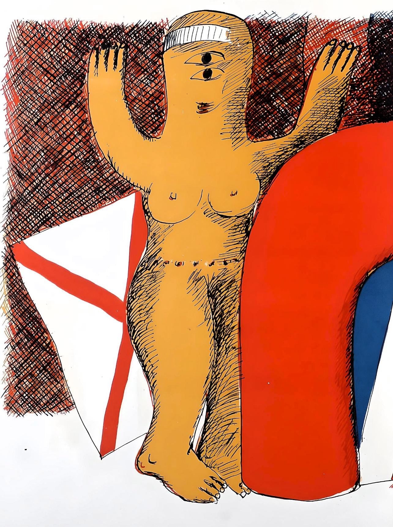 Horst Antes, Composition, Suites nº8, Rencontres, Limited Edition Lithograph