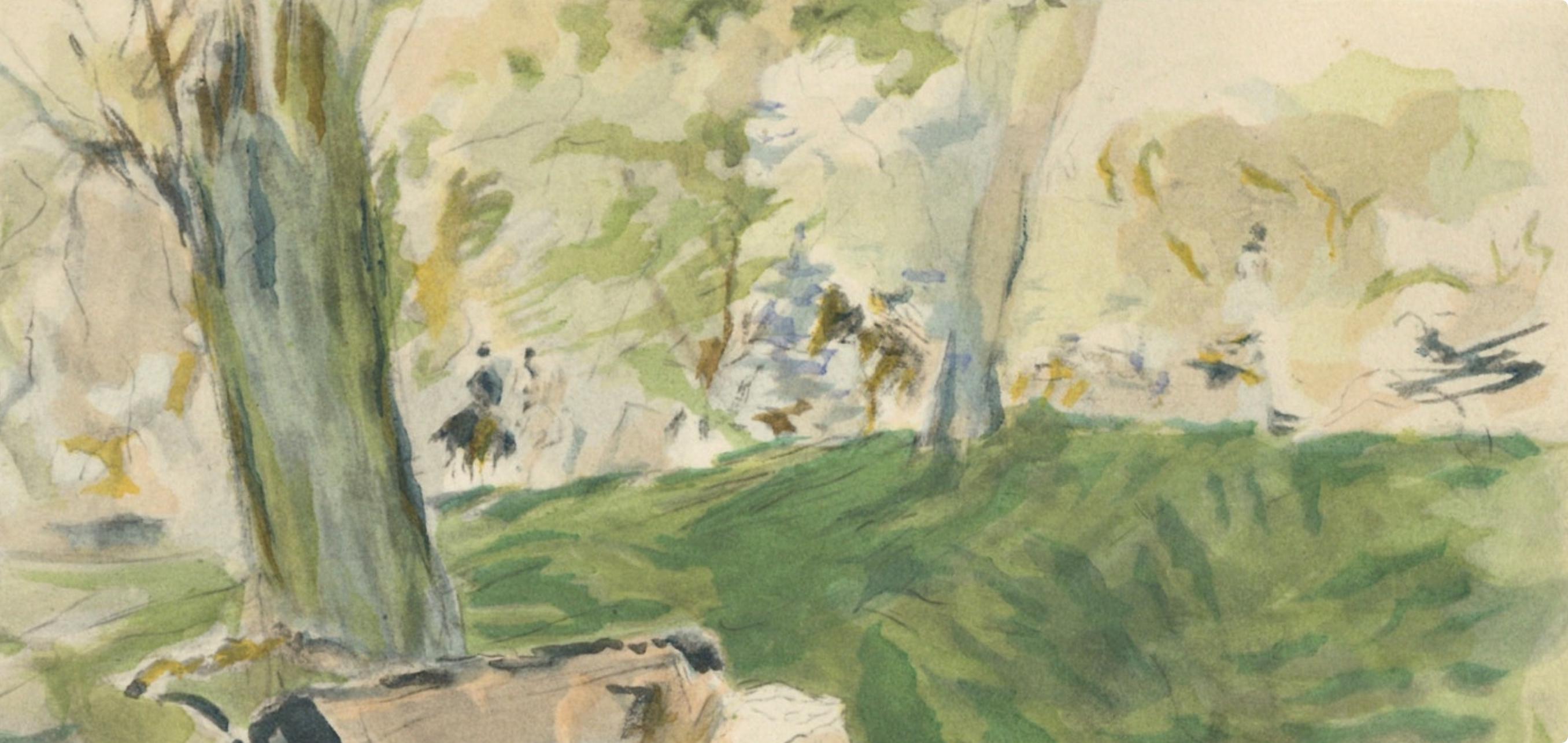 Berthe Morisot, Bibi dans sa voiture au bois, Berthe Morisot Seize Aquarelles, Limited Edition Lithograph