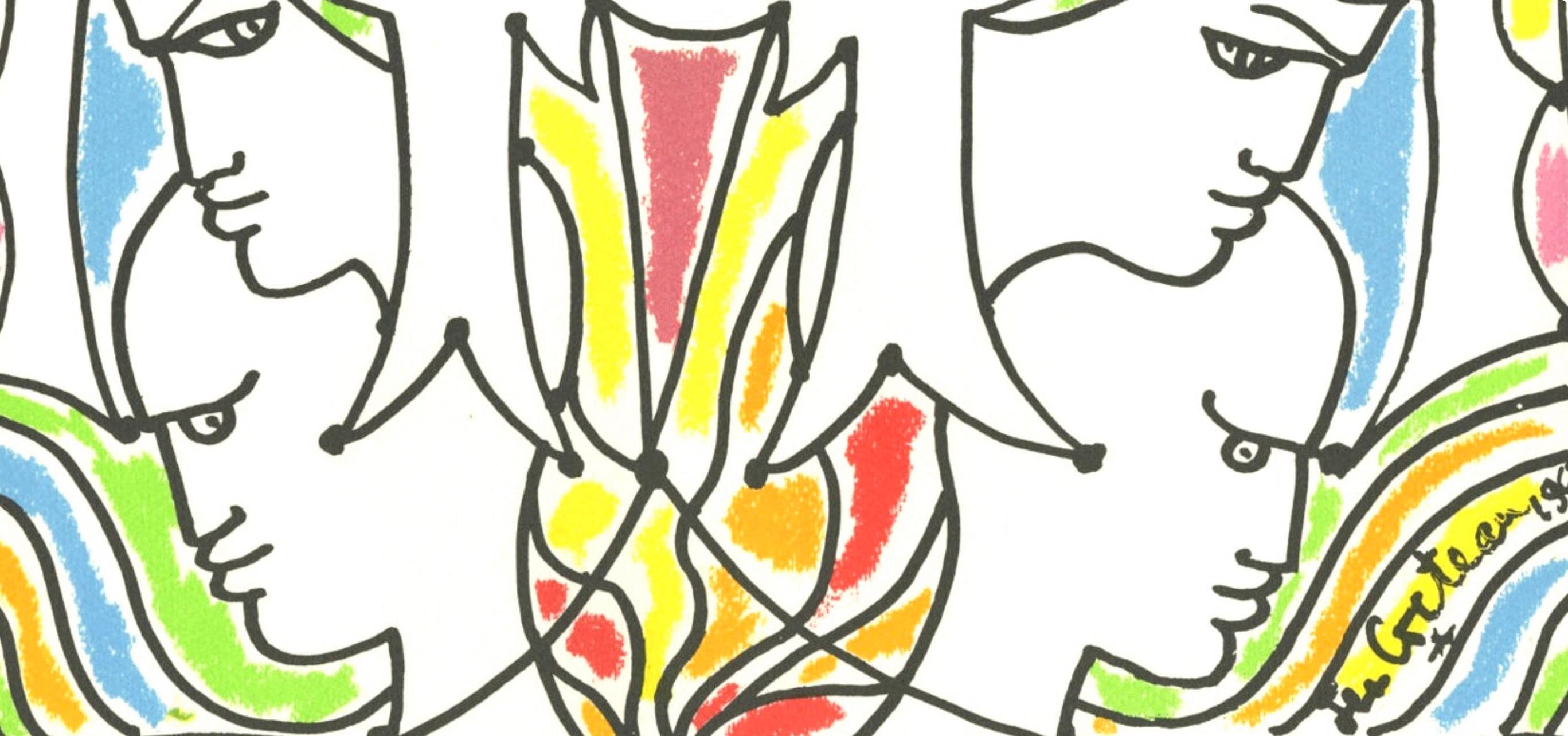 Jean Cocteau, Composition, Nous croyons en l'Europe, Limited Edition Silkscreen