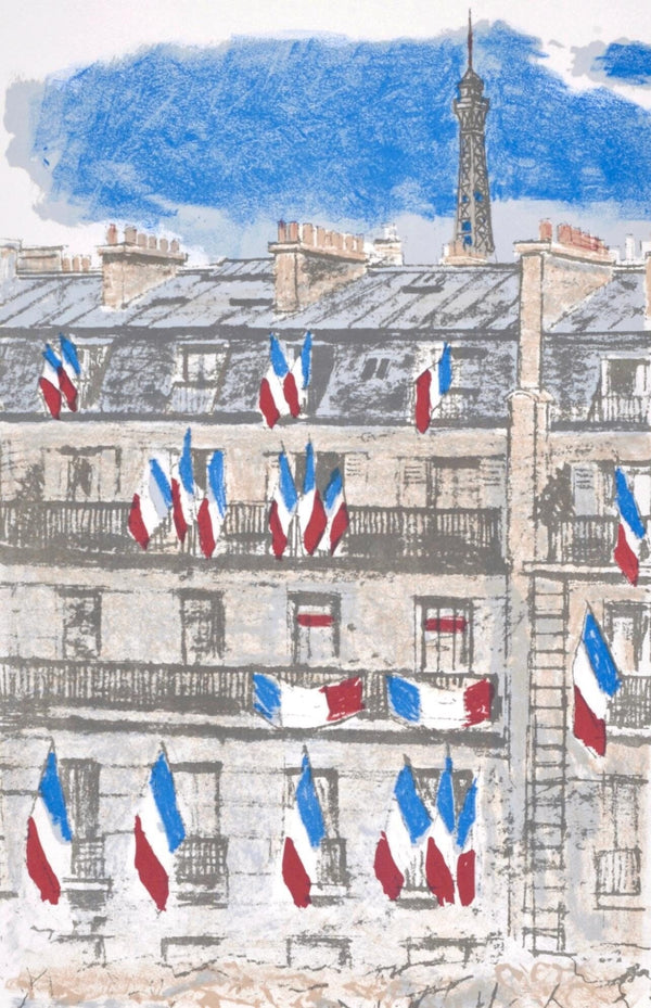Maurice Brianchon, Le Tricolore, Regards sur Paris, Limited Edition Lithograph