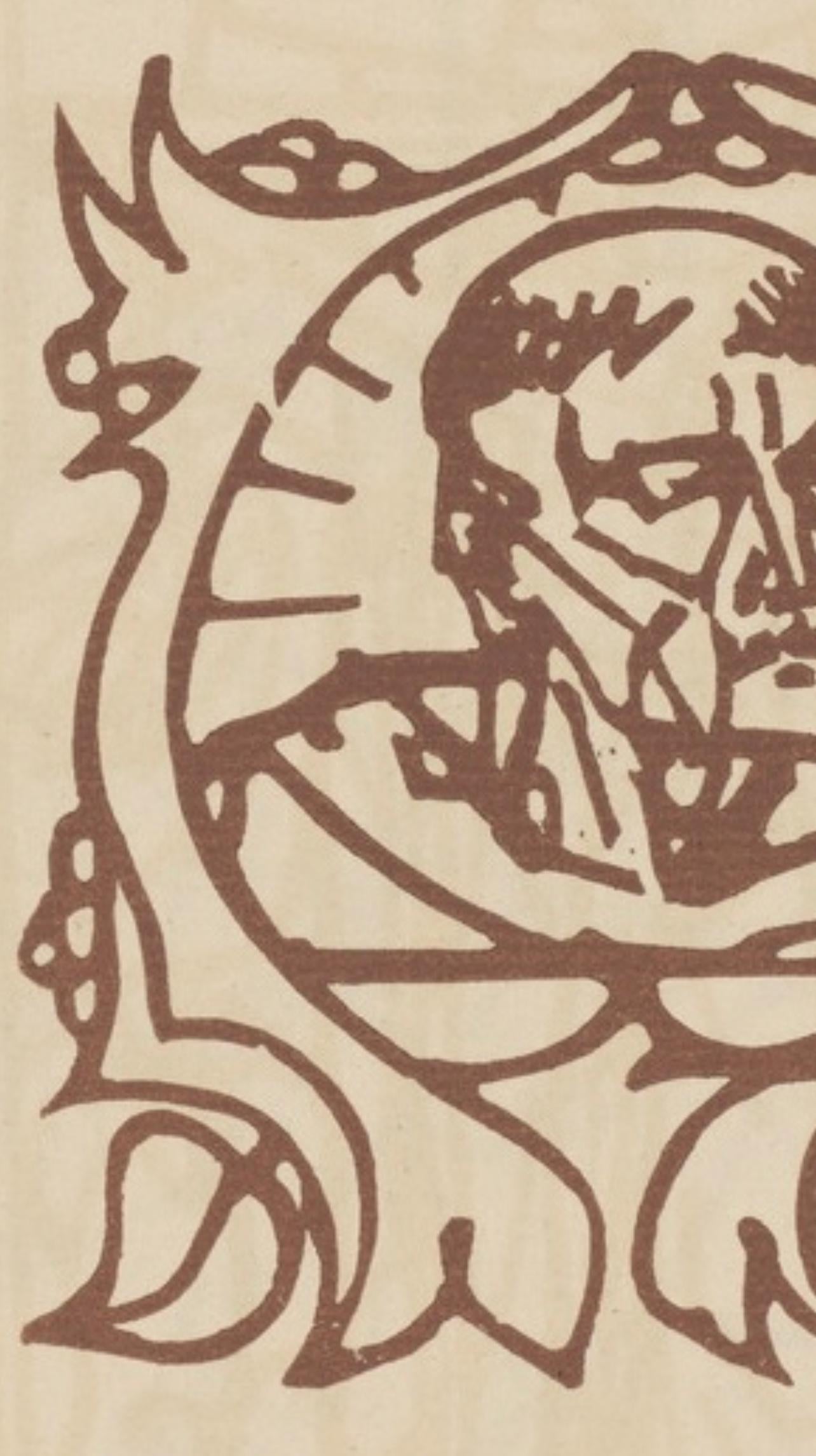 Émile Bernard, Composition (Morane, No. 100), Les Petites Fleurs de St. Françoise, Limited Edition Woodcut