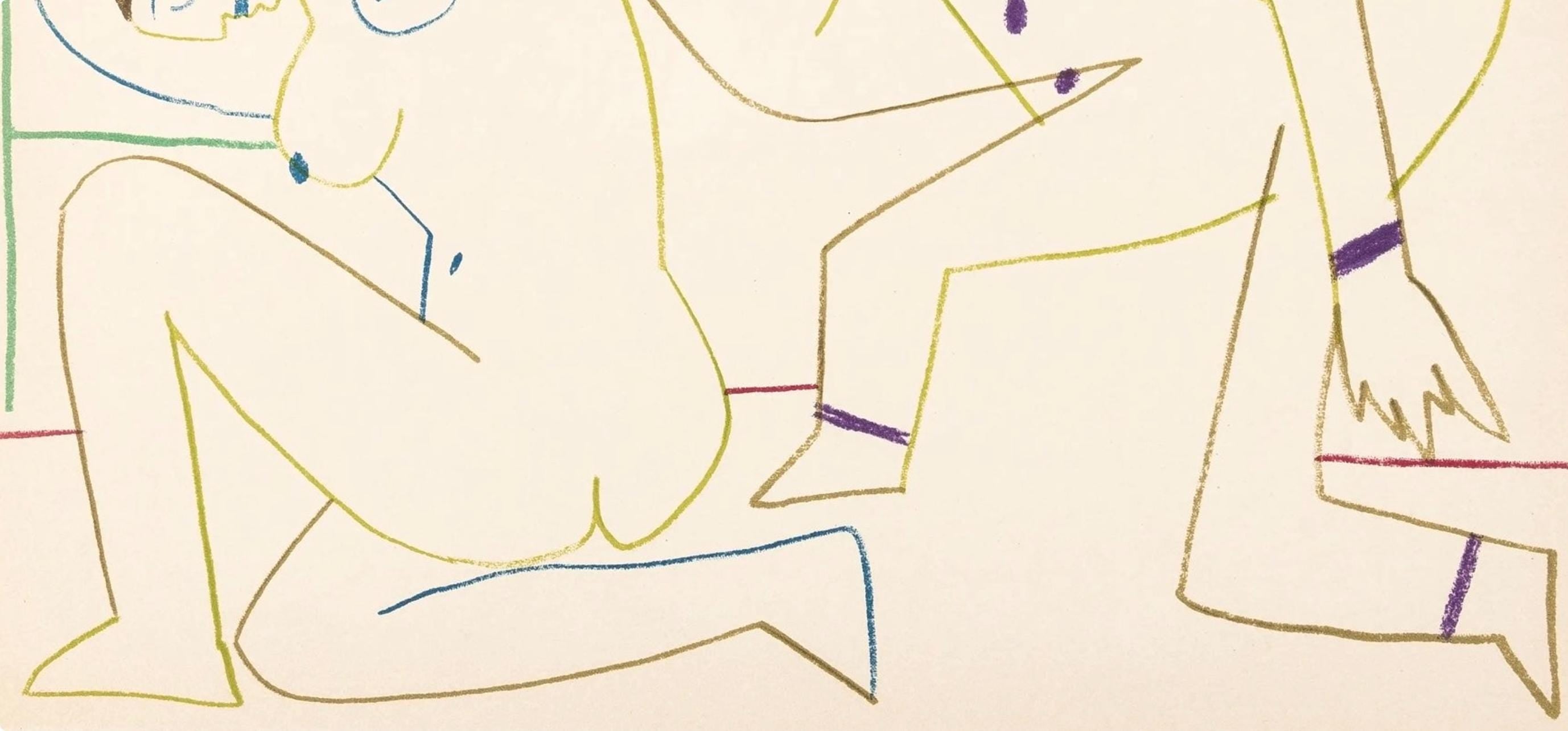 Pablo Picasso, Composition, Picasso and the Human Comedy, Verve: Revue Artistique et Littéraire, Limited Edition Lithograph