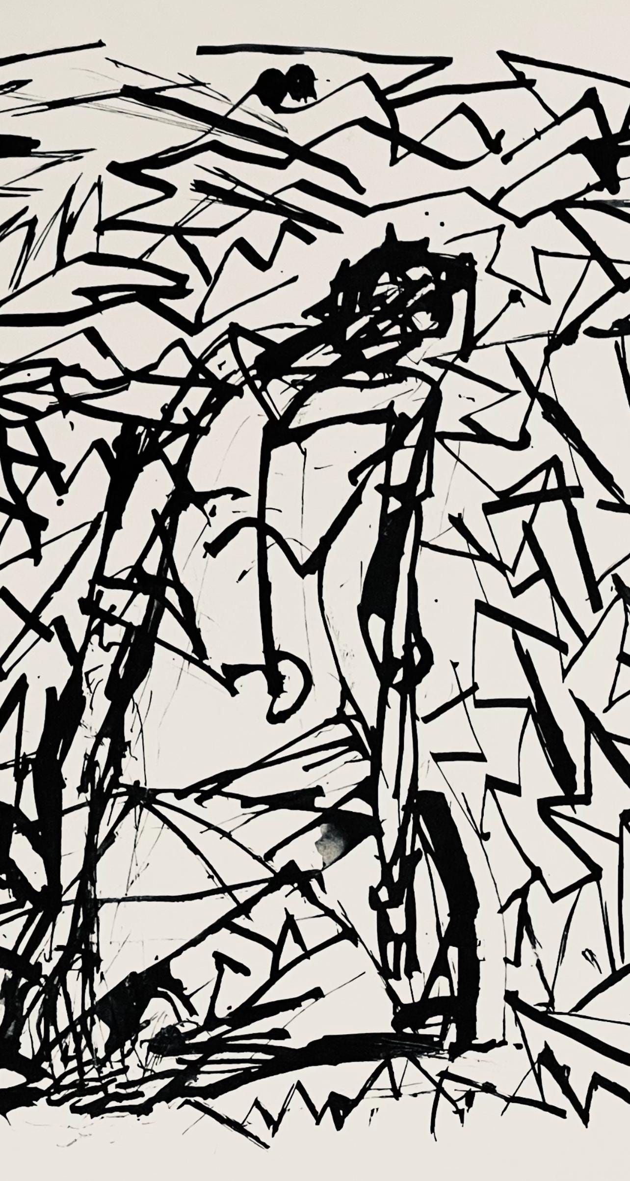 Abraham Rattner, Christ surrounded by thorn, Limited Edition Lithograph